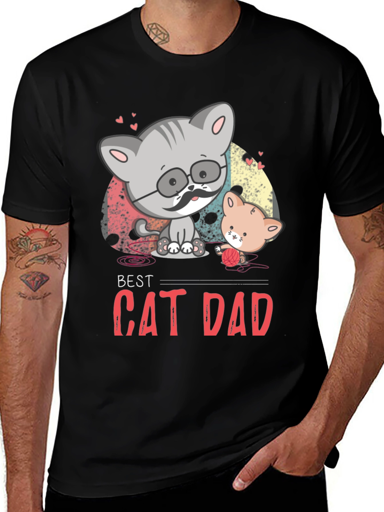 Best Cat Dad Graphic T-Shirt