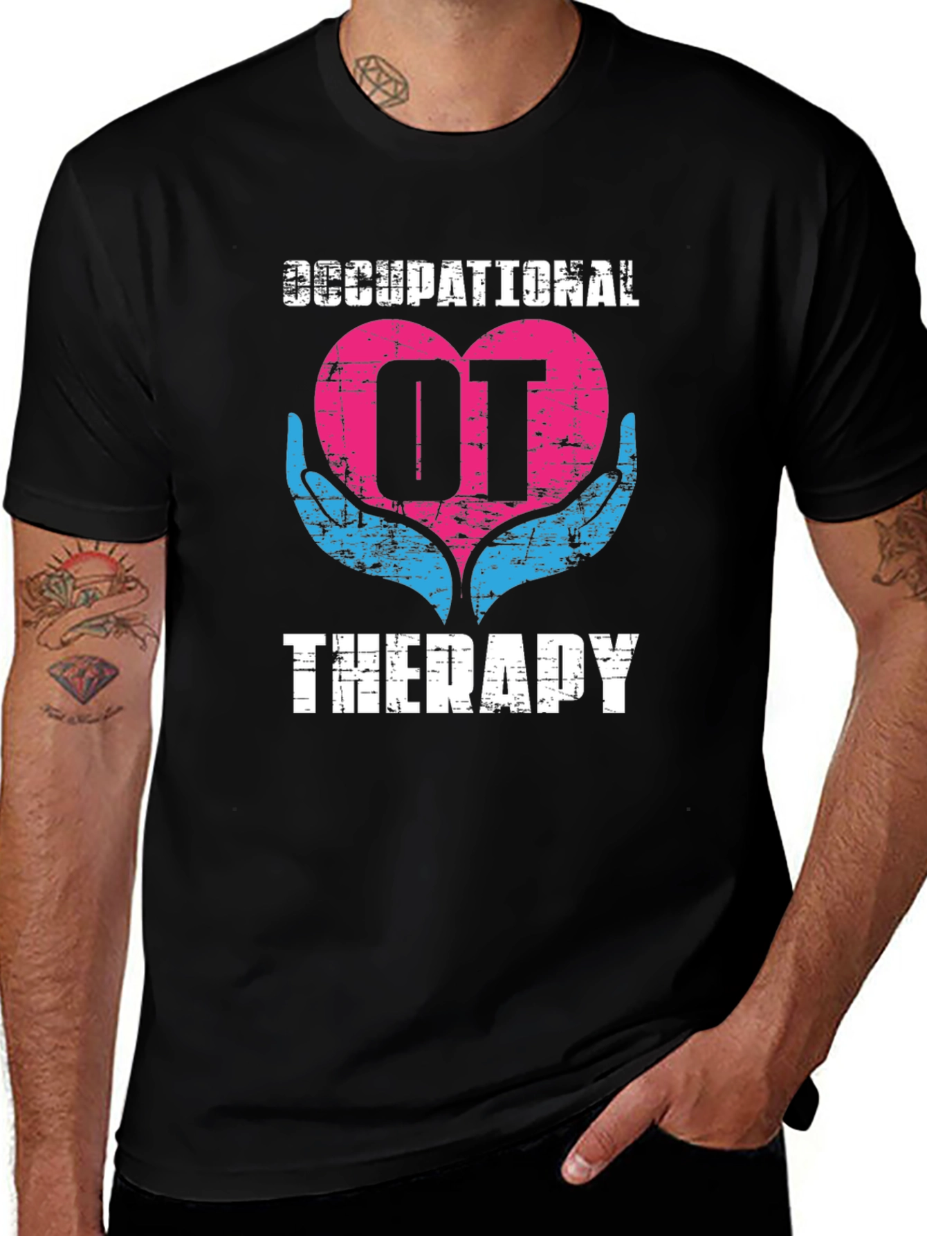 Variant 17 of Occupational Therapy OT Heart Hands Graphic T-Shirt