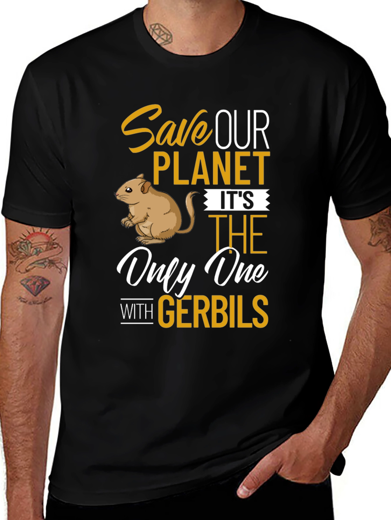 Variant 23 of Save Our Planet Gerbil T-Shirt