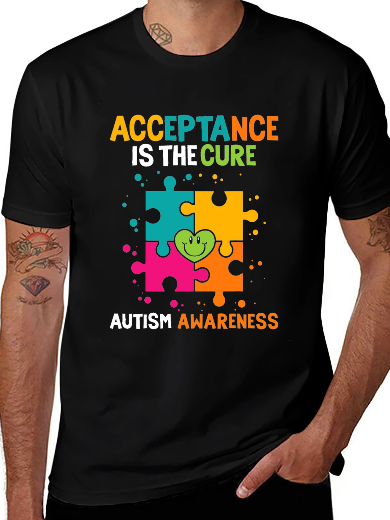 Variant 16 of Autism Awareness T-Shirt - Acceptance Is The Cure