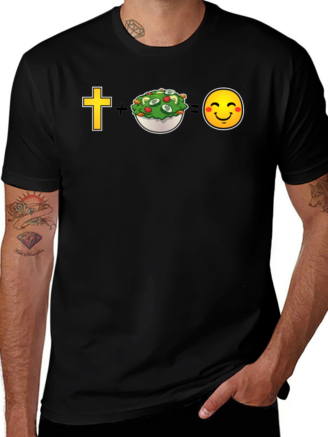 Variant 7 of Faith + Salad = Happiness T-Shirt