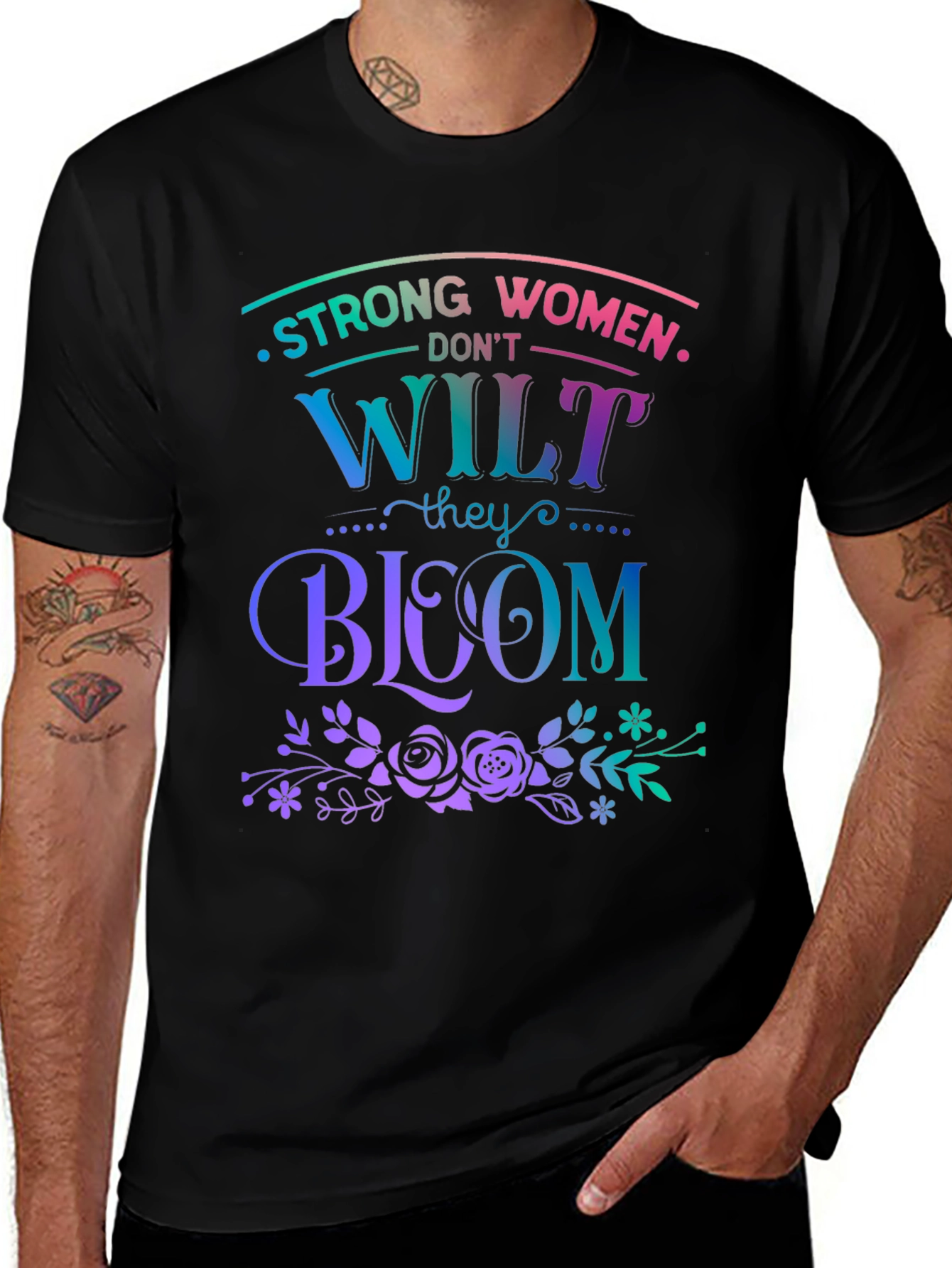 Variant 12 of Strong Women Bloom Graphic T-Shirt