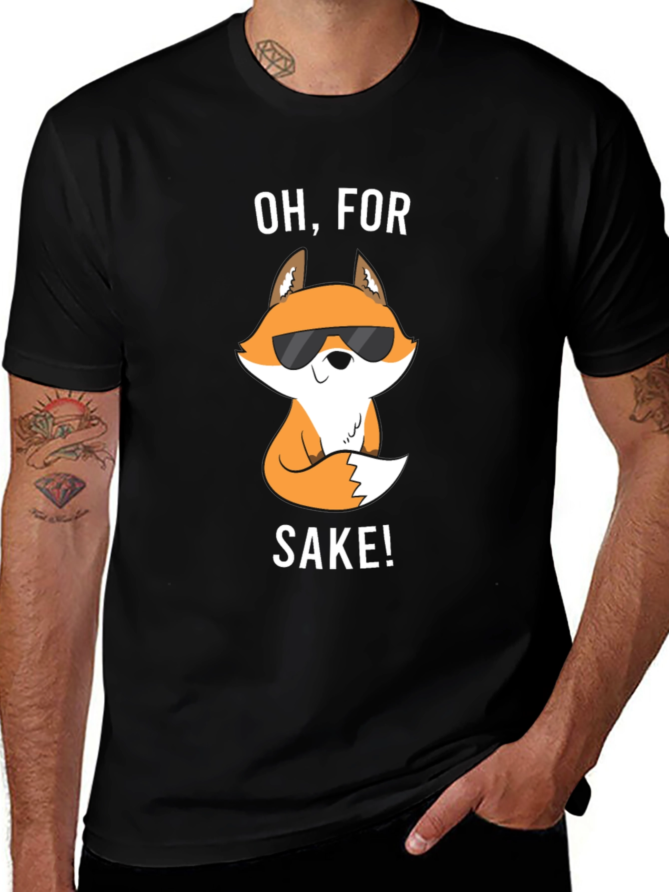 Variant 16 of Funny Fox T-Shirt - Oh, For Fox Sake!