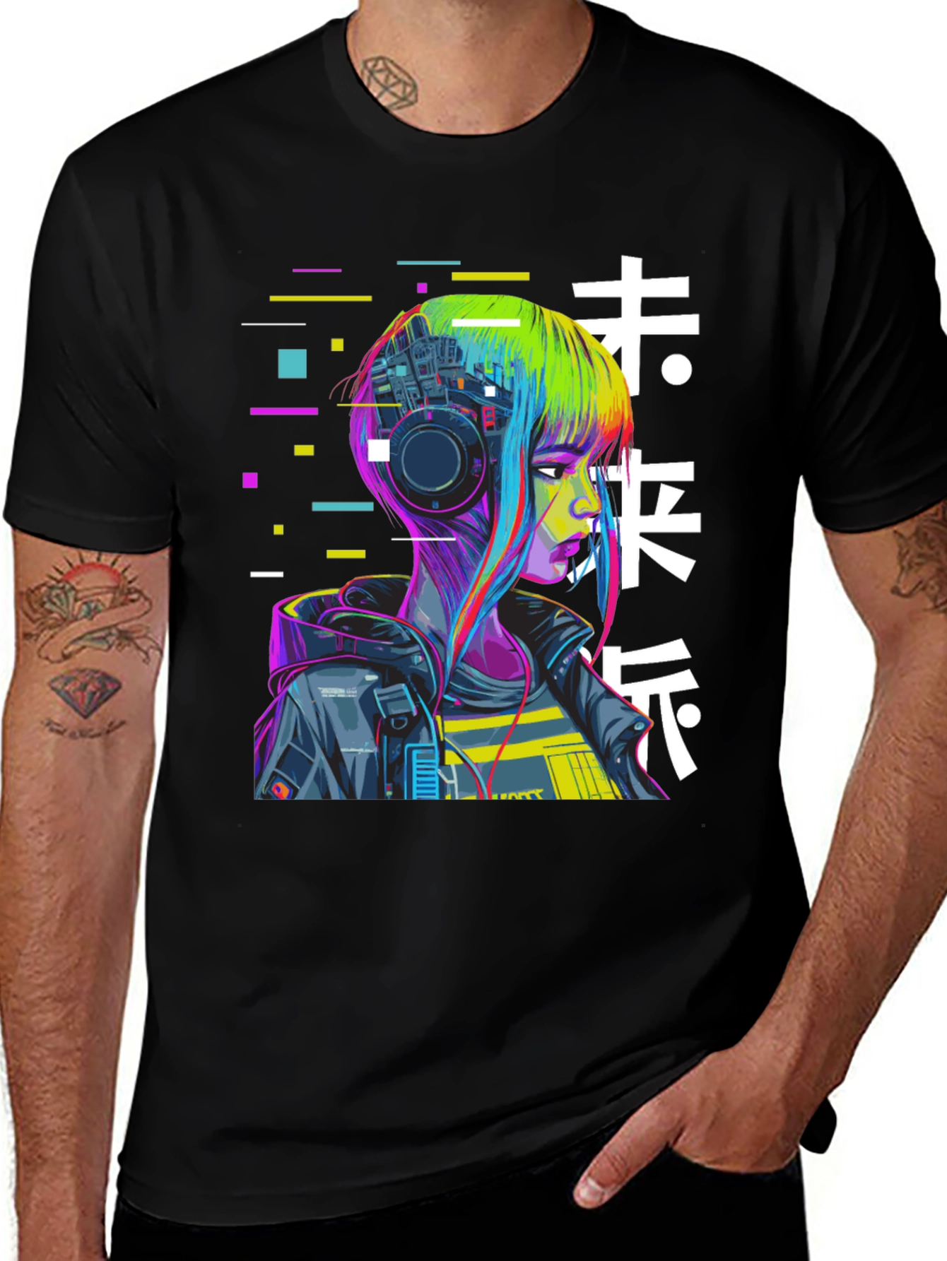 Cyberpunk Girl Graphic T-Shirt