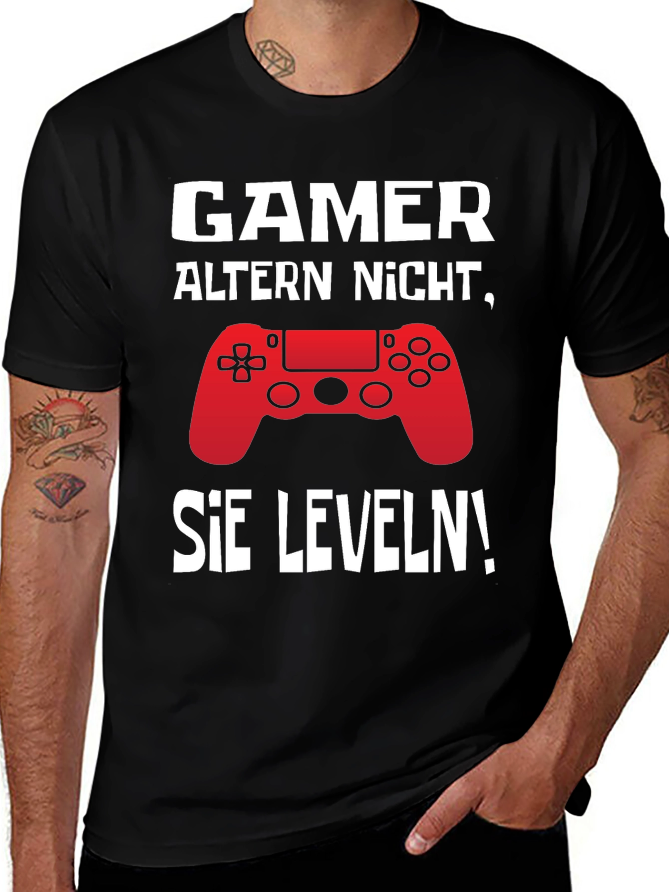 Gamer Level Up T-Shirt - Black Gaming Tee