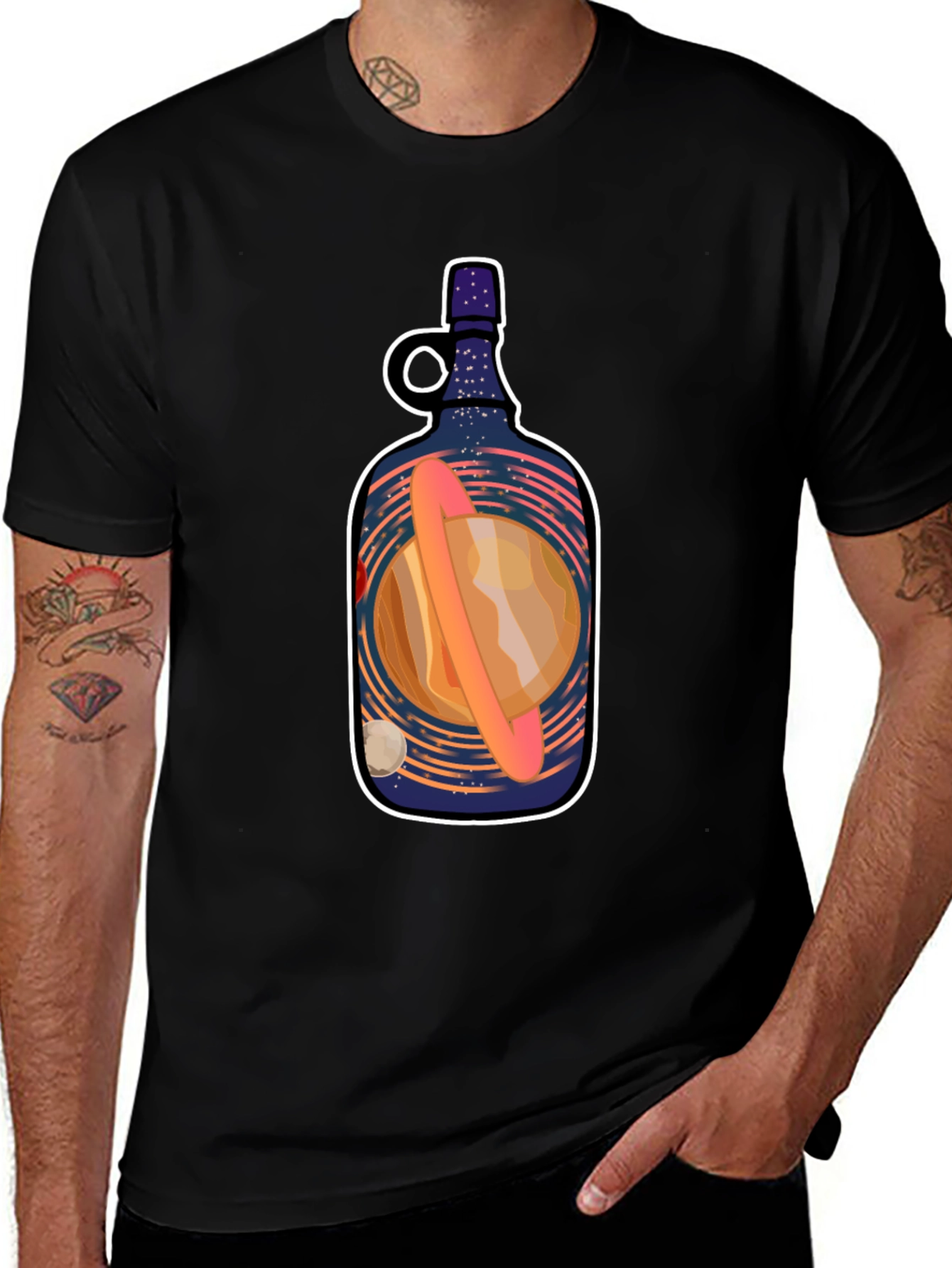 Saturn Moonshine T-Shirt - Unique Graphic Tee