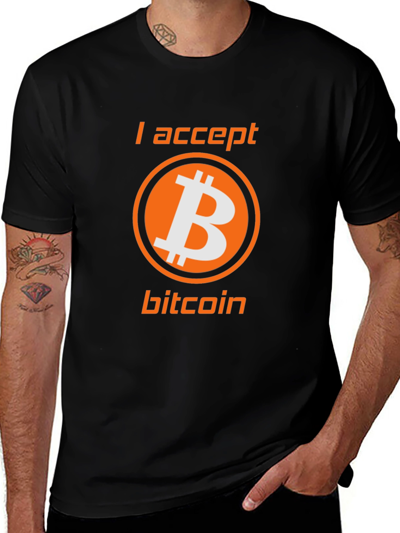 I Accept Bitcoin Tee - Crypto Enthusiast T-Shirt