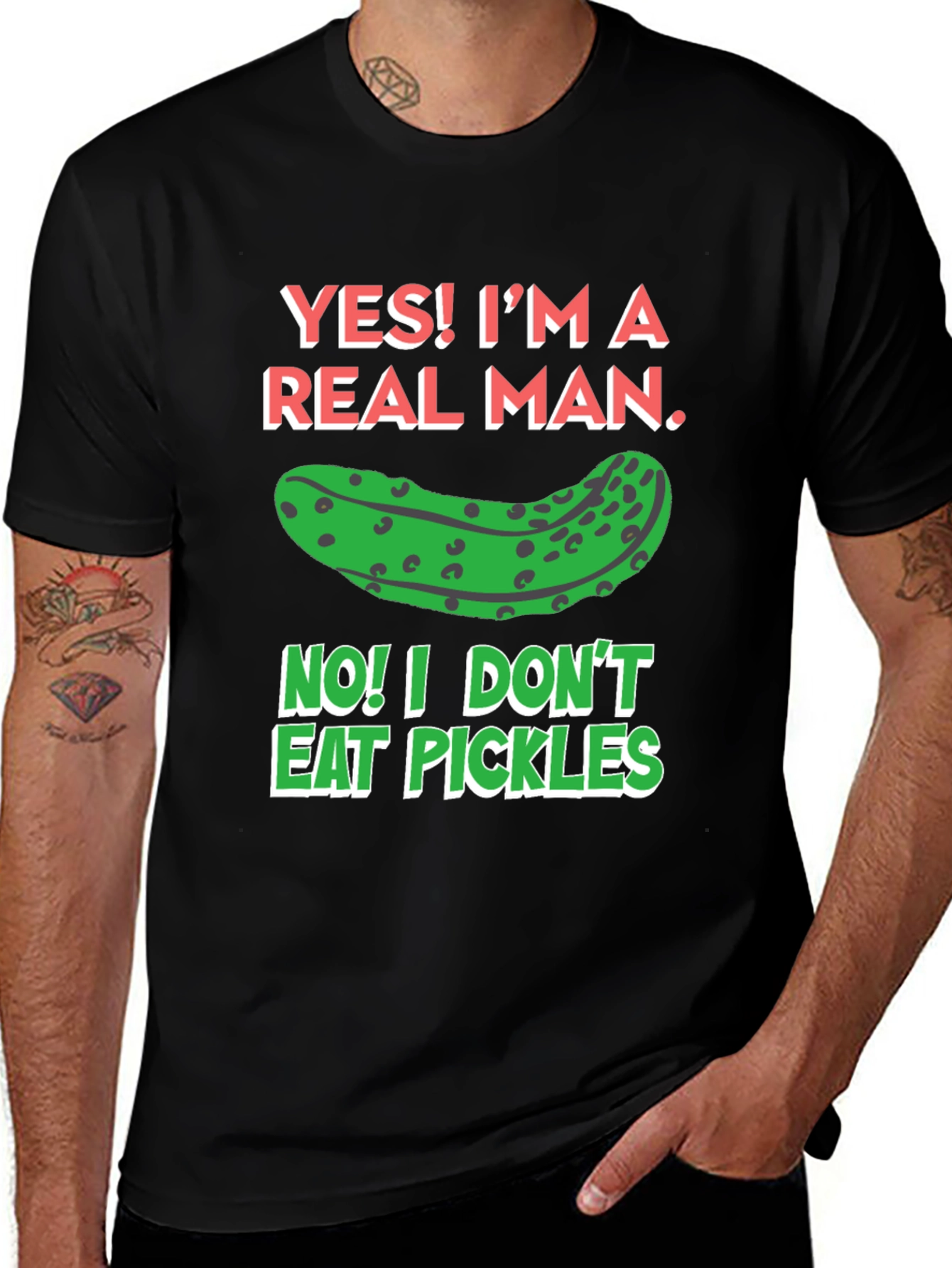 Variant 27 of Funny Pickle T-Shirt - Real Man Humor Tee