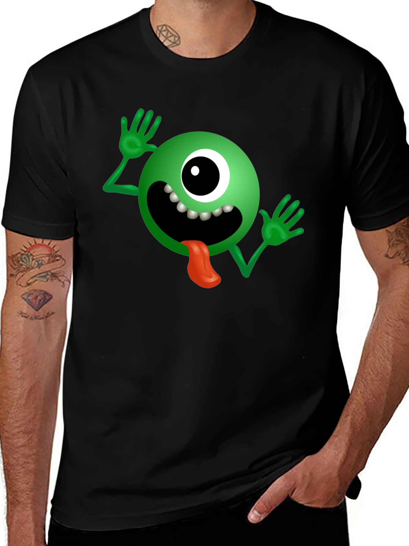 Variant 30 of One-Eyed Monster Graphic Tee - Black
