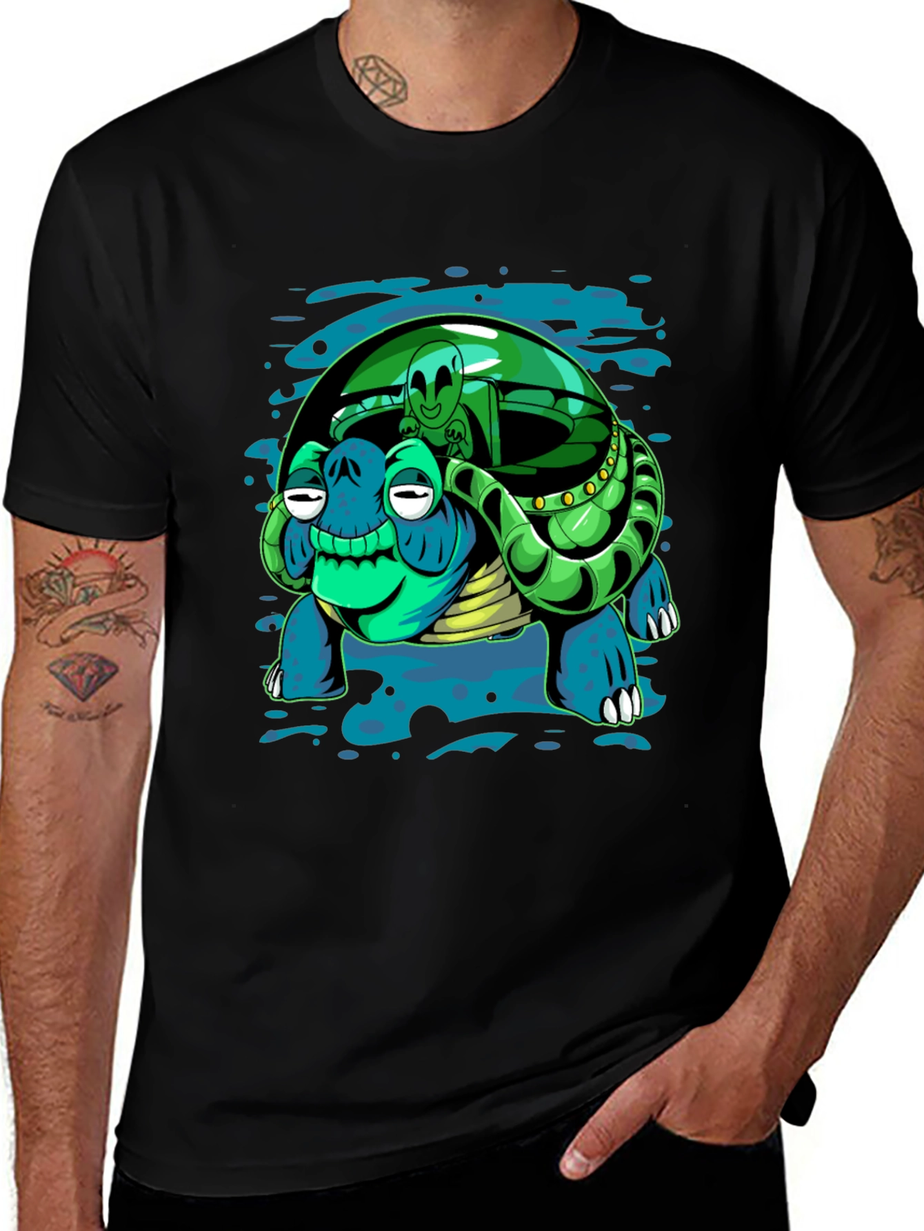 Variant 13 of Alien Turtle Graphic T-Shirt