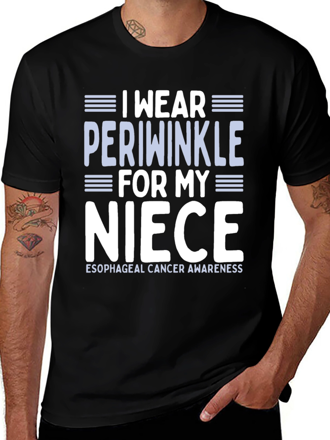 Variant 24 of I Wear Periwinkle T-Shirt for Esophageal Cancer Awareness