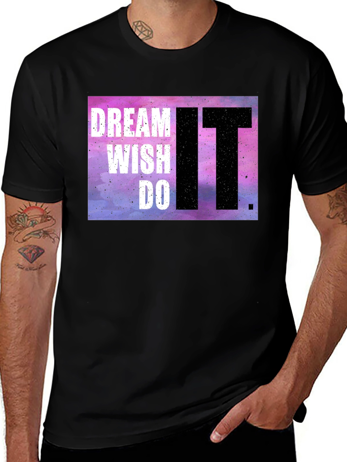 Variant 3 of Dream Wish Do It Black T-Shirt
