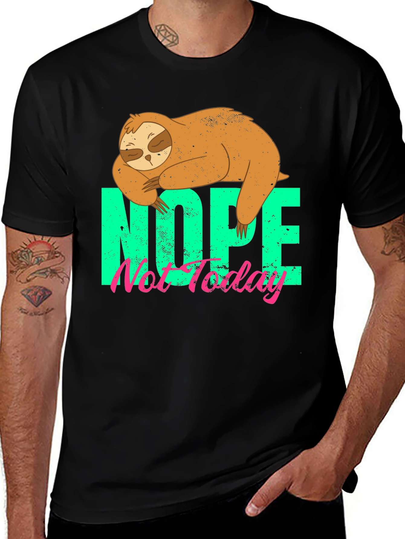 Variant 30 of Nope, Not Today Sloth Graphic T-Shirt