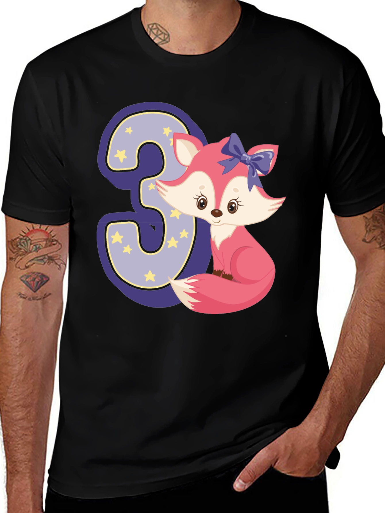 Variant 13 of Cute Fox 3rd Birthday T-Shirt