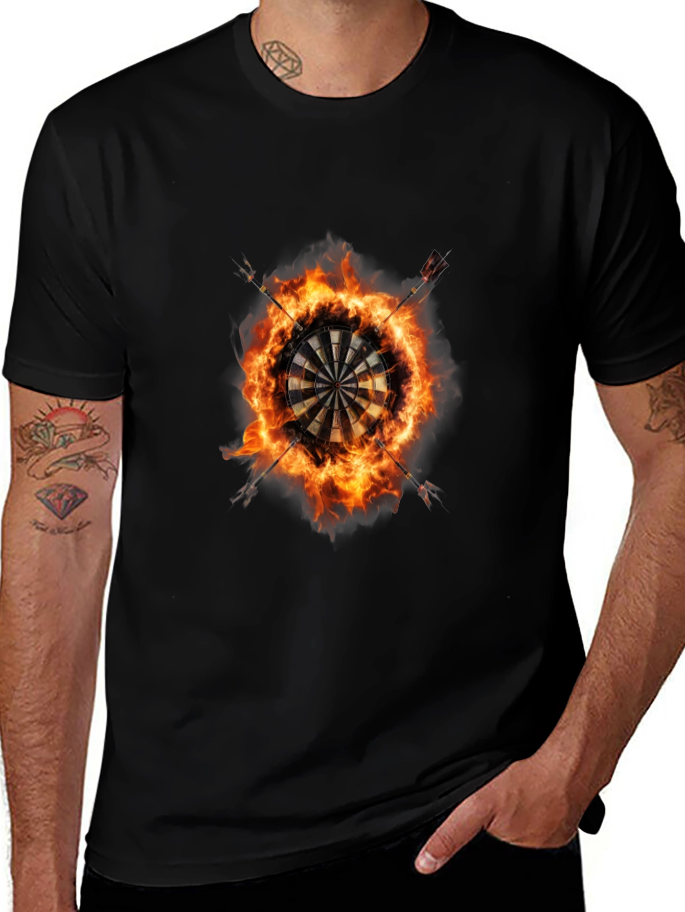 Variant 10 of Fiery Dartboard Graphic Tee