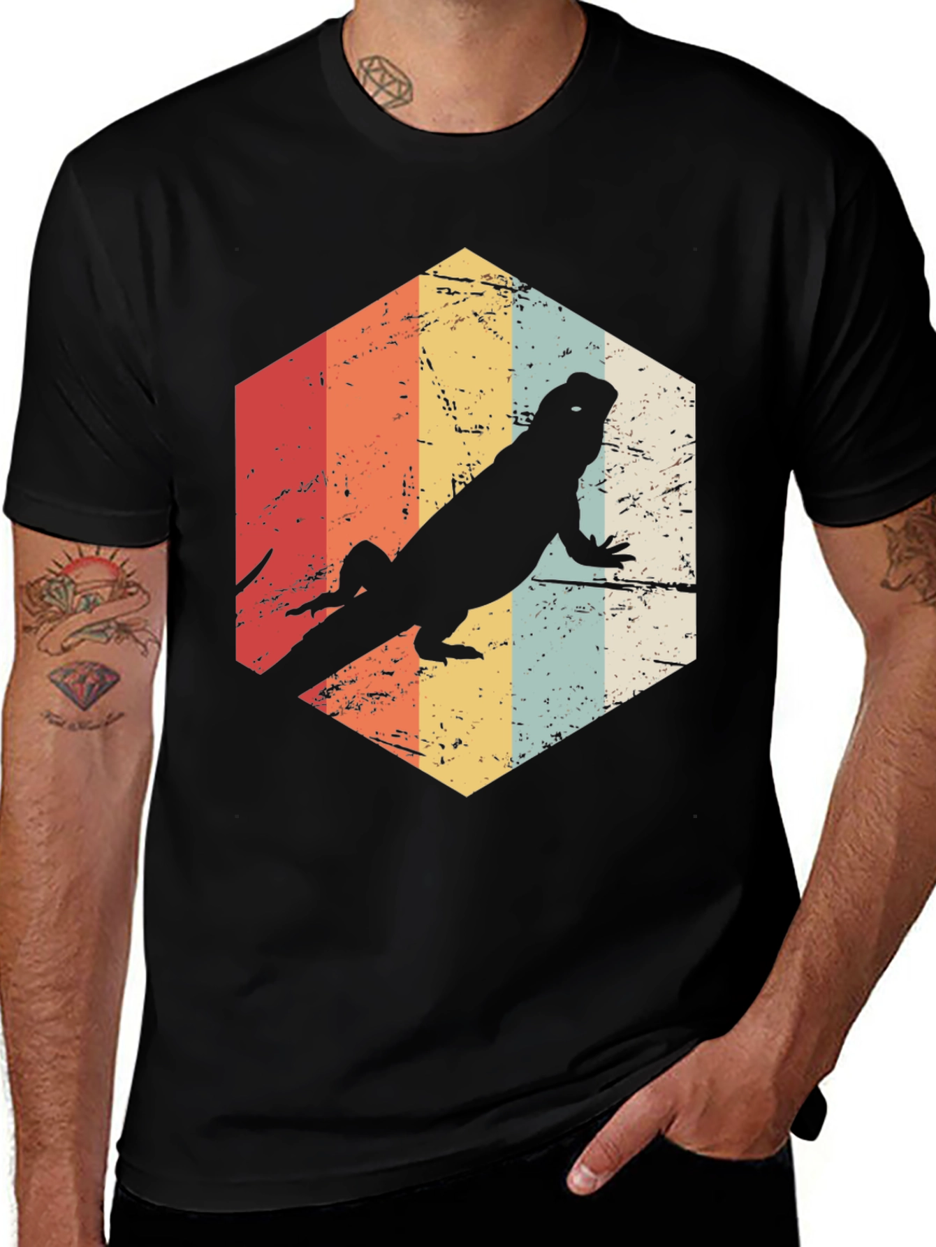 Variant 26 of Retro Lizard Graphic Tee - Vintage Style T-Shirt