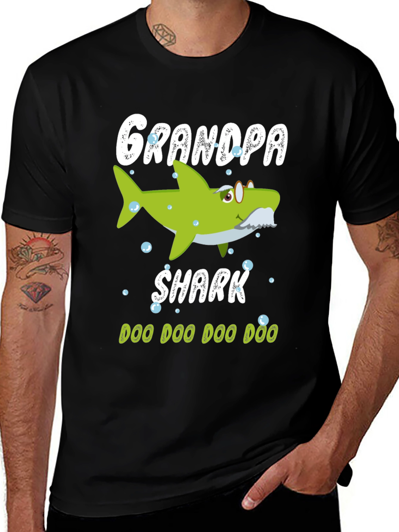 Grandpa Shark Doo Doo T-Shirt - Funny Family Tee
