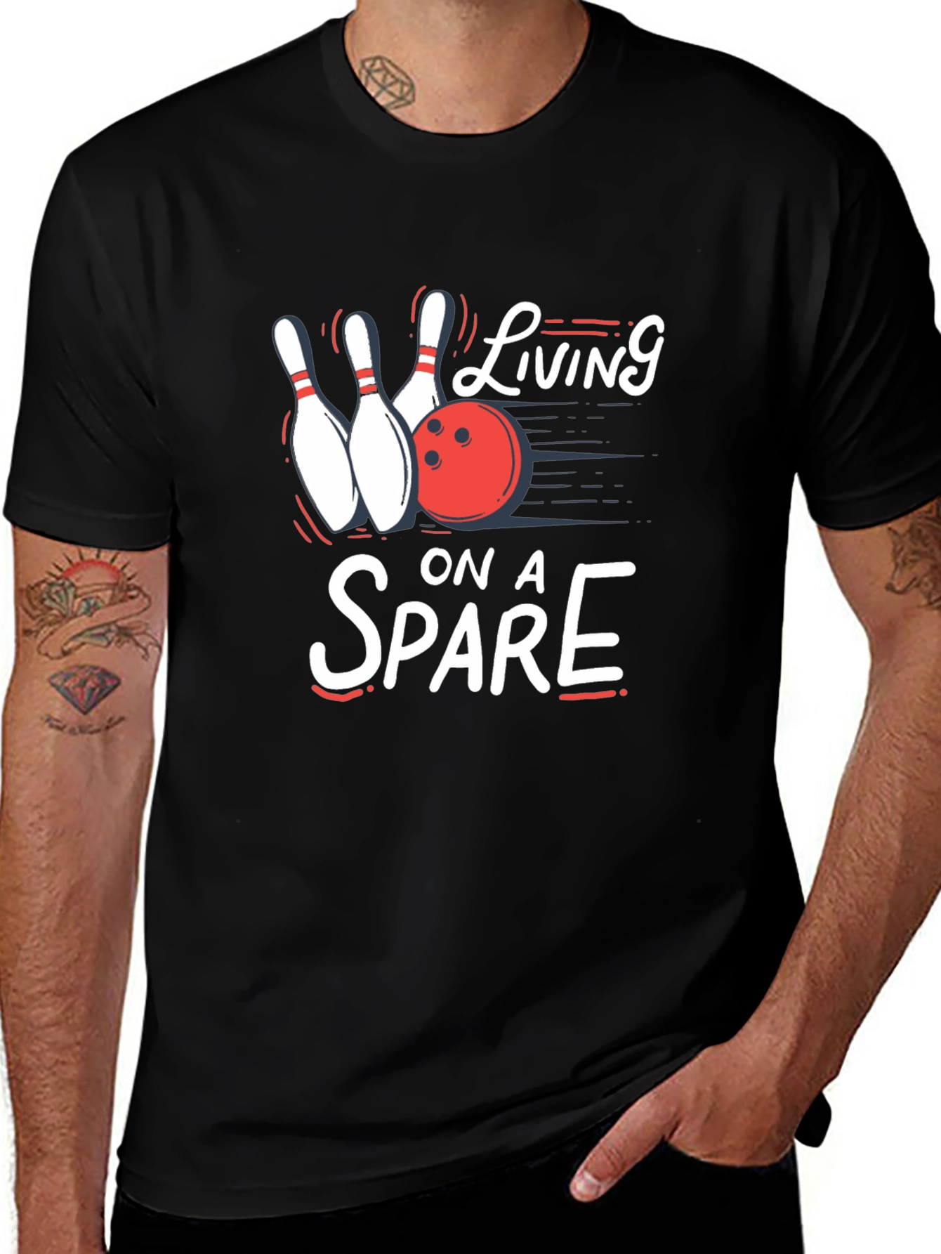 Variant 6 of Living On A Spare Bowling T-Shirt