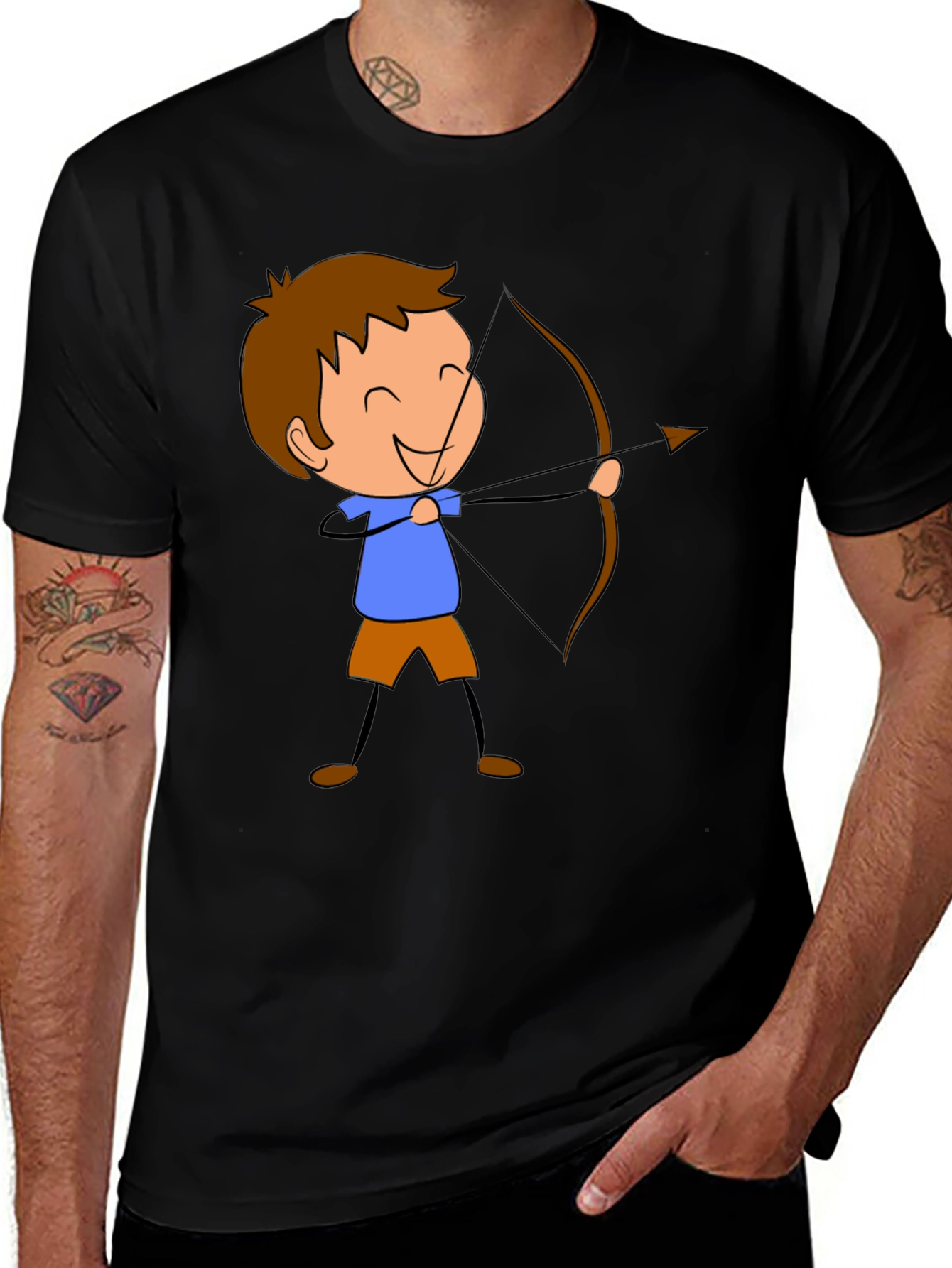 Variant 9 of Archer Cartoon Graphic Print Black T-Shirt
