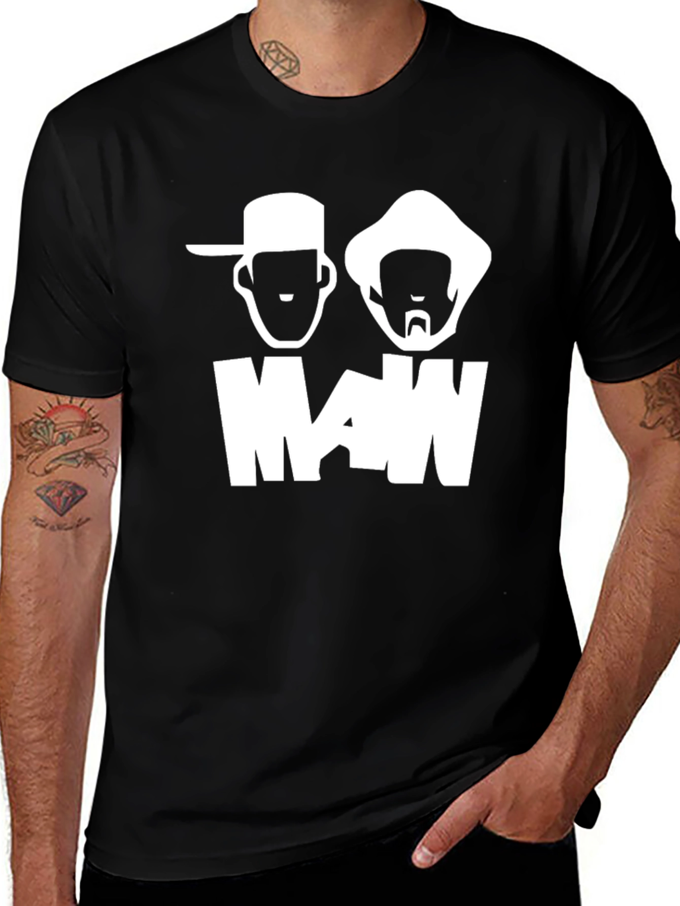 Variant 11 of Man T-Shirt - Black Graphic Tee