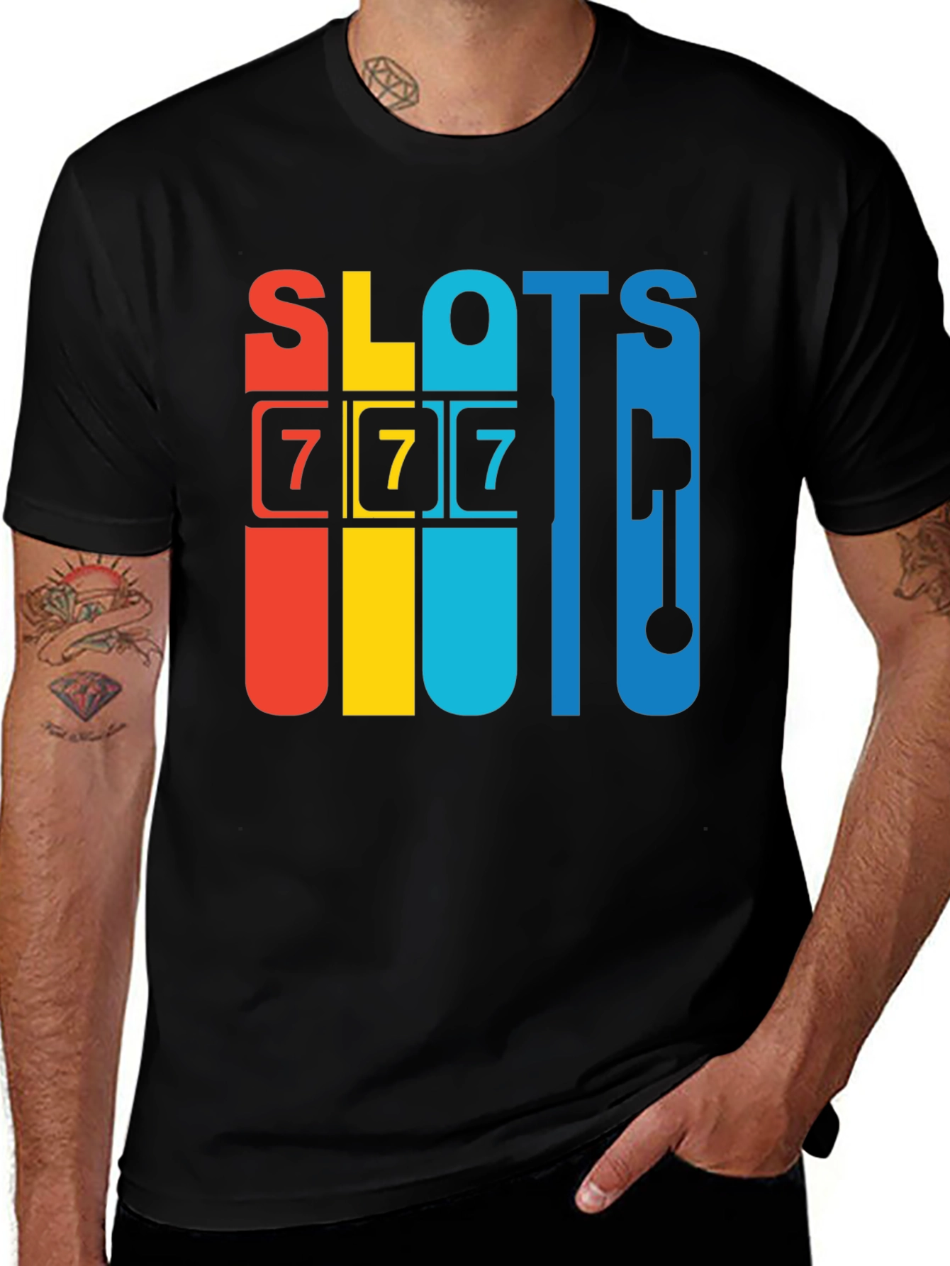 Variant 25 of Lucky 7 Slots Graphic Tee - Classic Casino Style