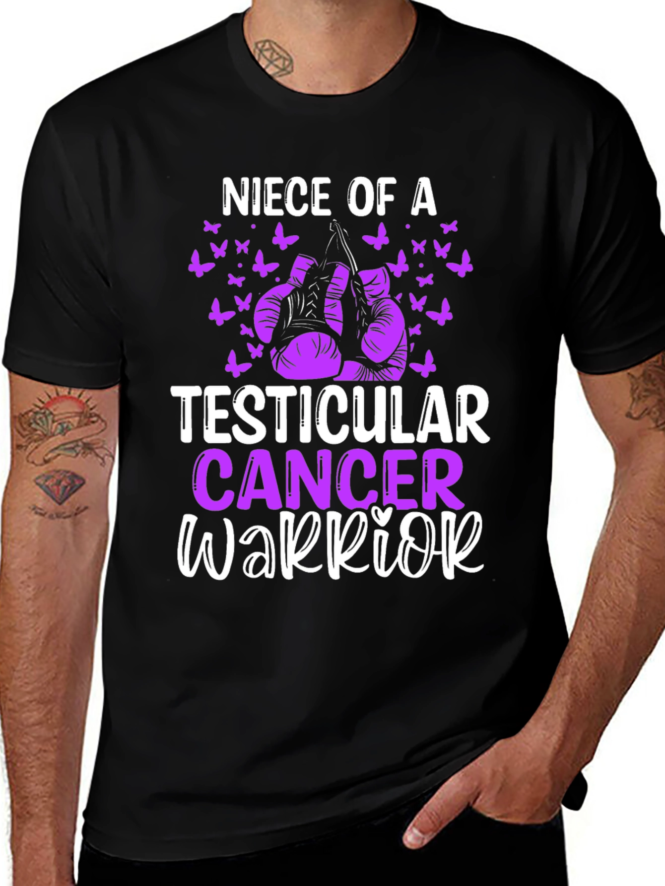 Variant 7 of Niece of a Testicular Cancer Warrior T-Shirt
