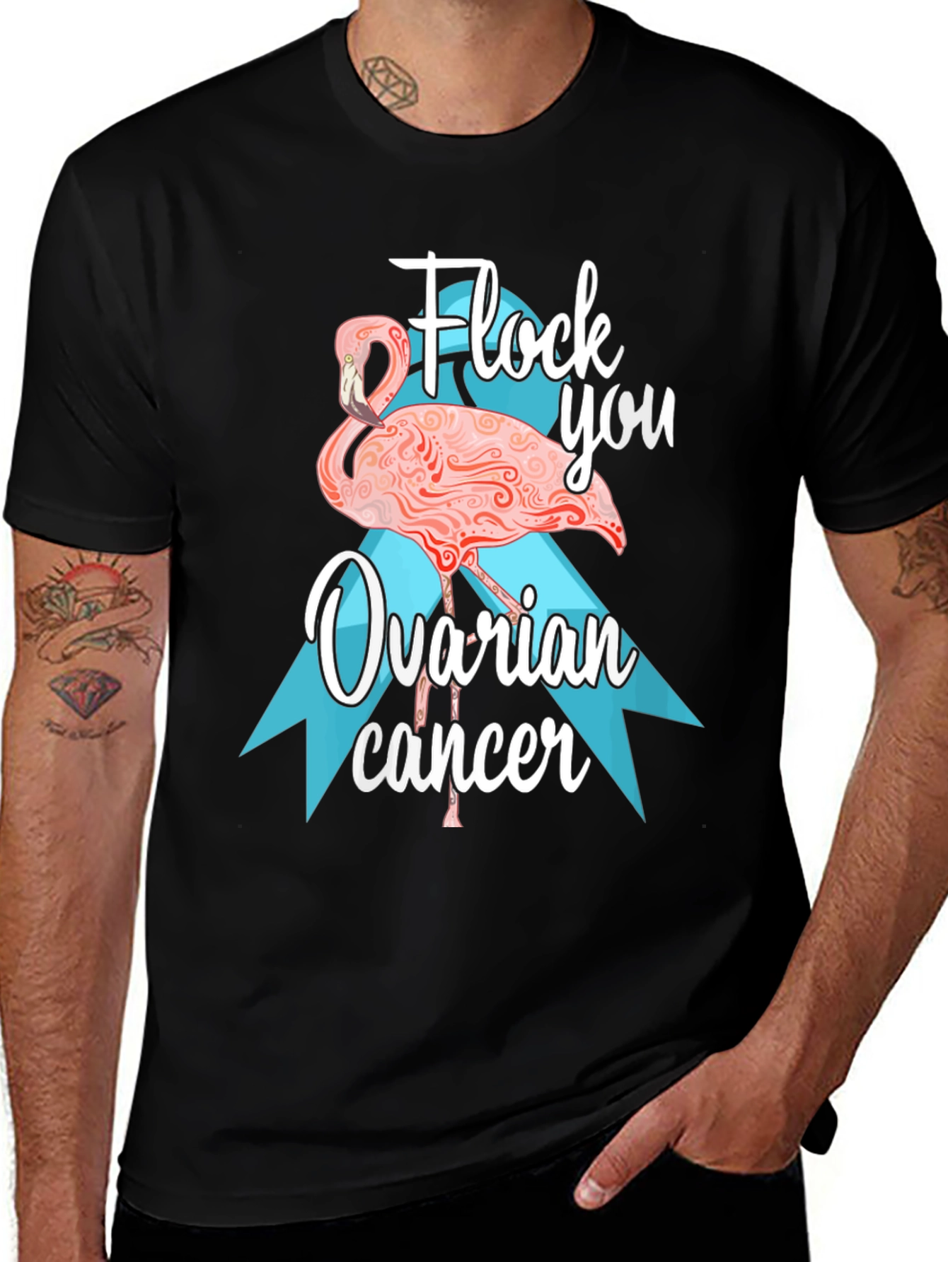 Flock You Ovarian Cancer Awareness T-Shirt