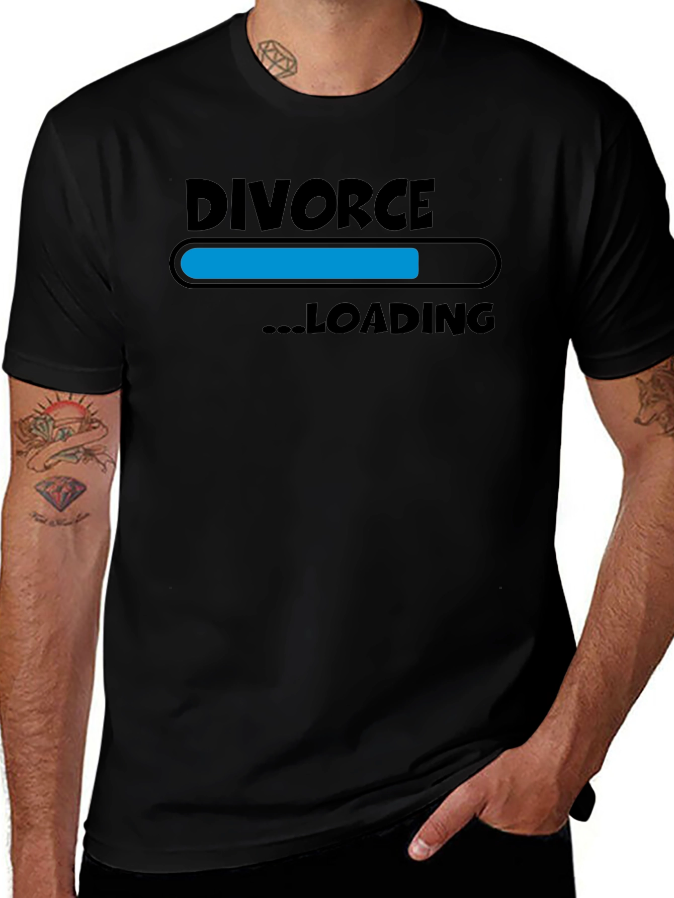Variant 12 of Divorce Loading Graphic Print T-Shirt