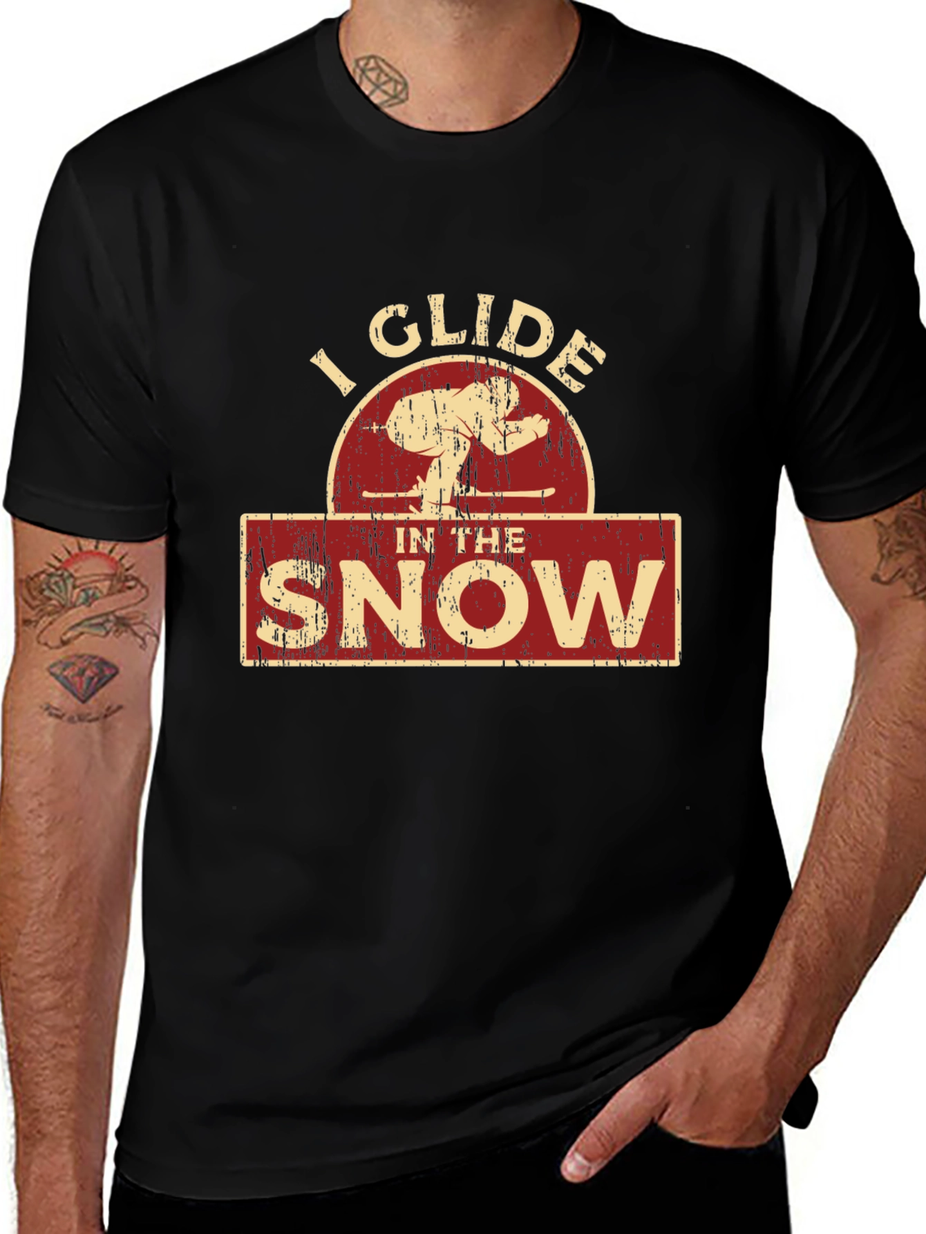 Variant 21 of I Glide in the Snow Graphic Tee
