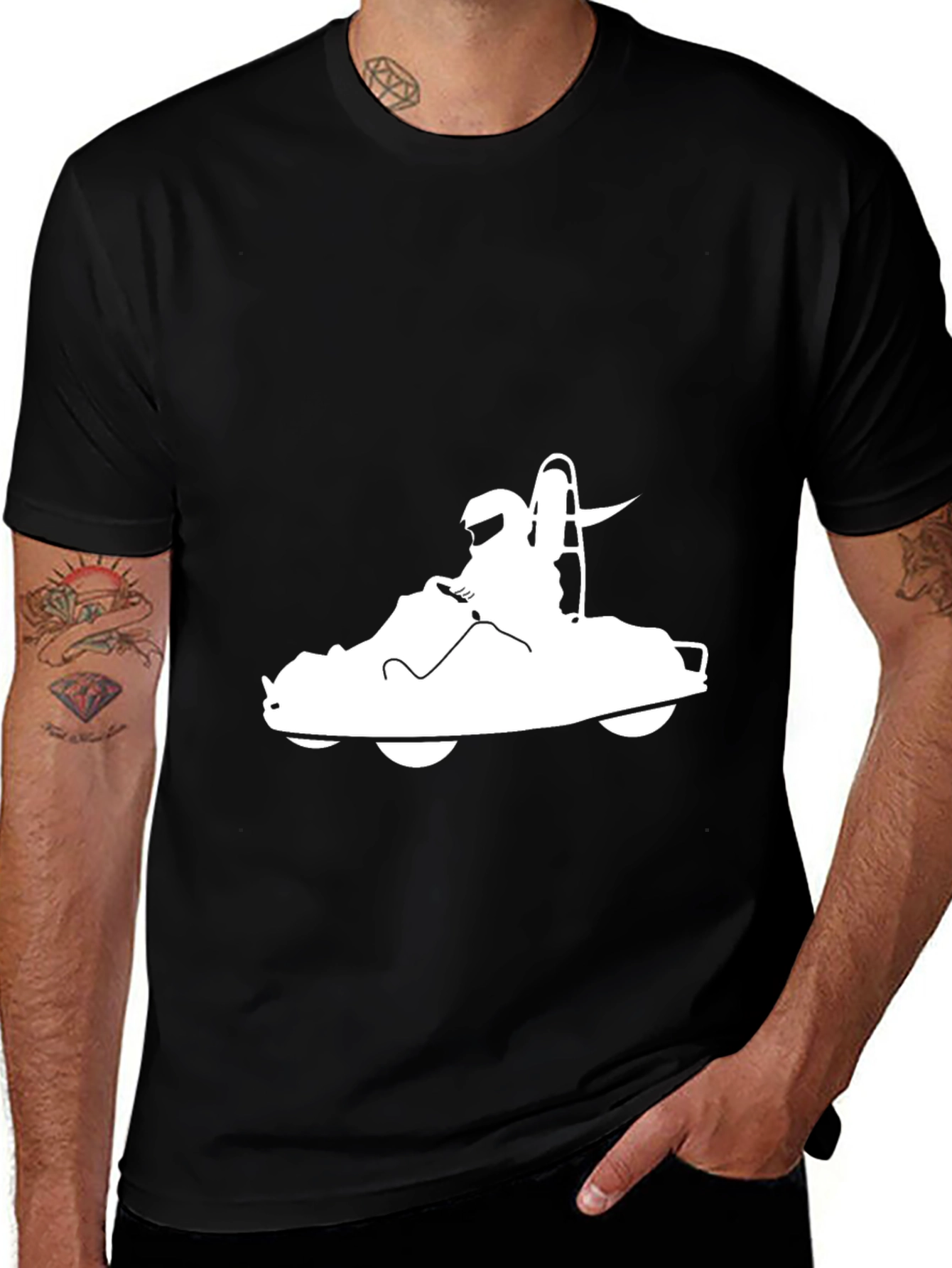 Go Kart Graphic T-Shirt - Black Cotton Tee