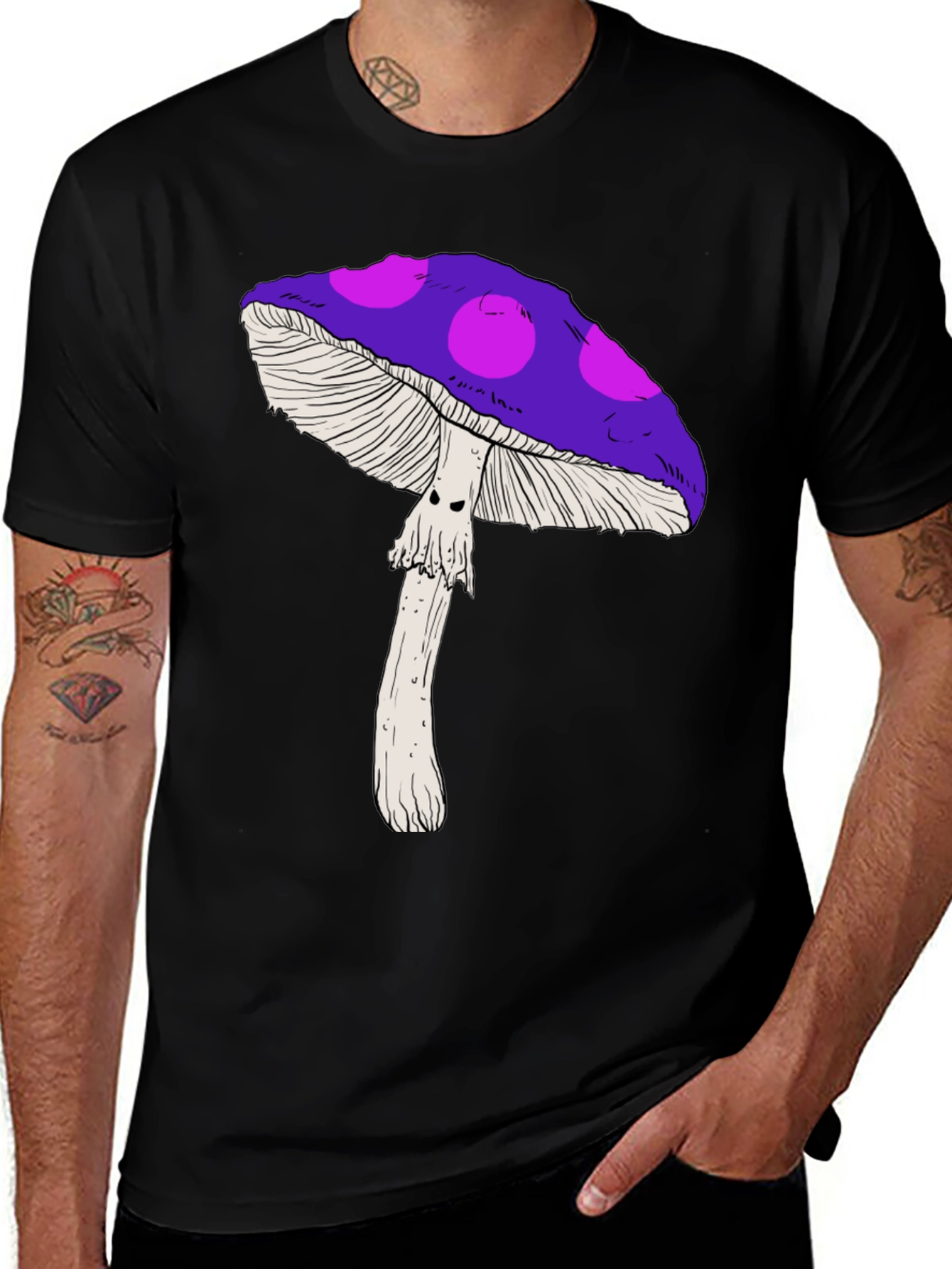 Variant 4 of Psychedelic Mushroom Graphic Tee