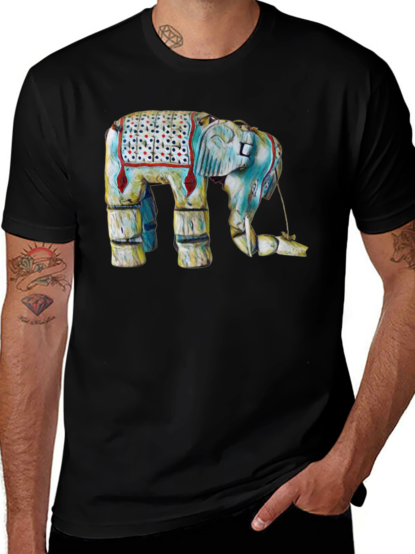 Elephant Graphic Print T-Shirt