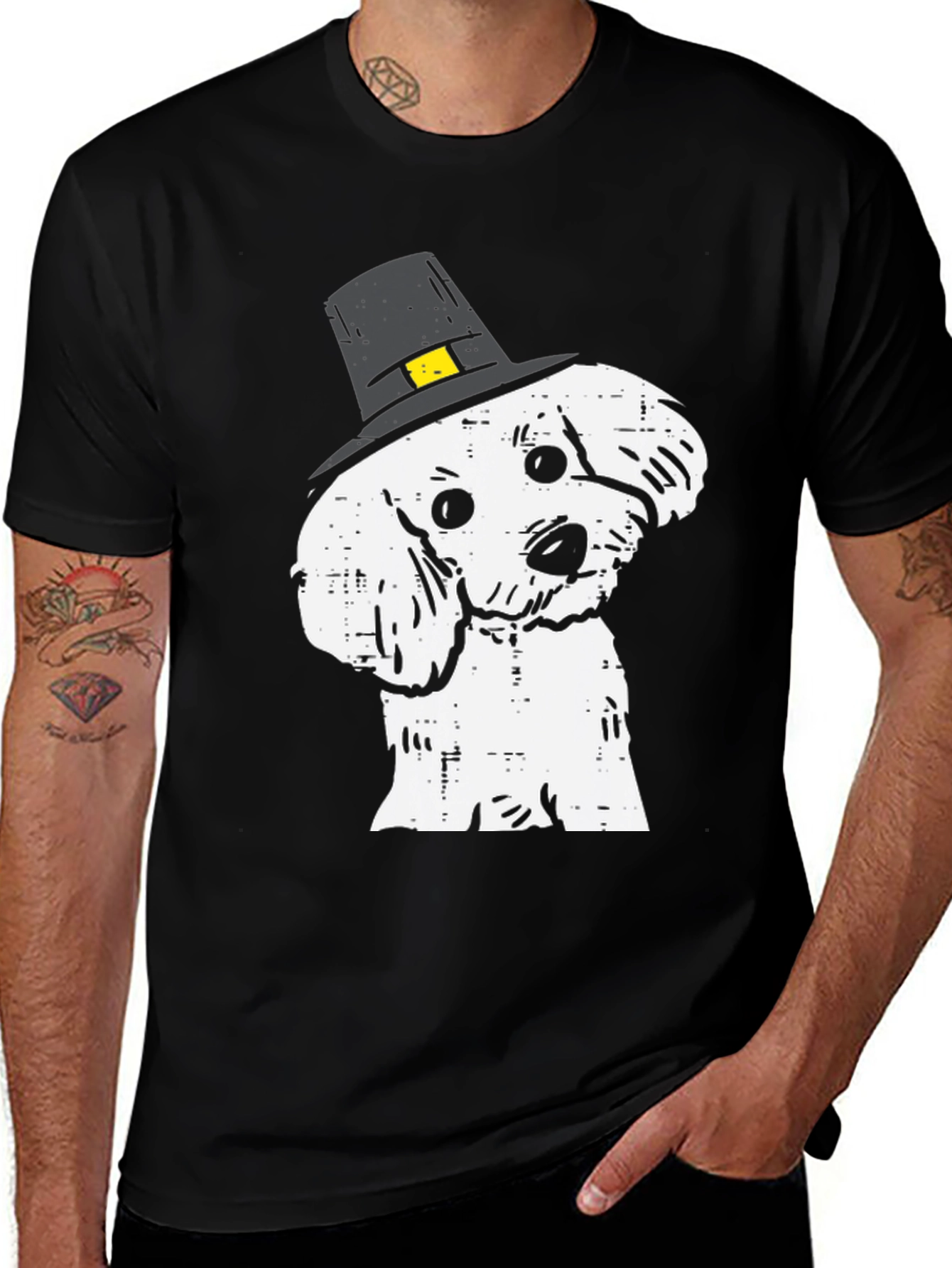 Variant 6 of Pilgrim Dog Black T-Shirt