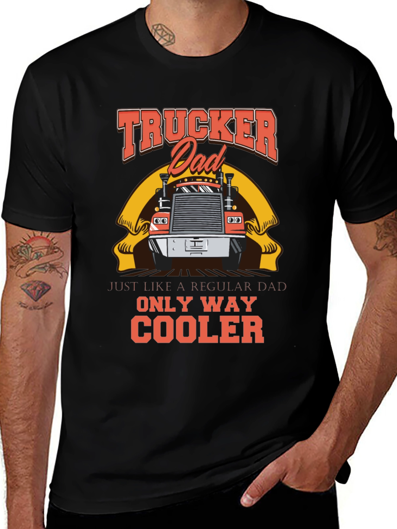 Trucker Dad T-Shirt - Cool Fathers Day Gift