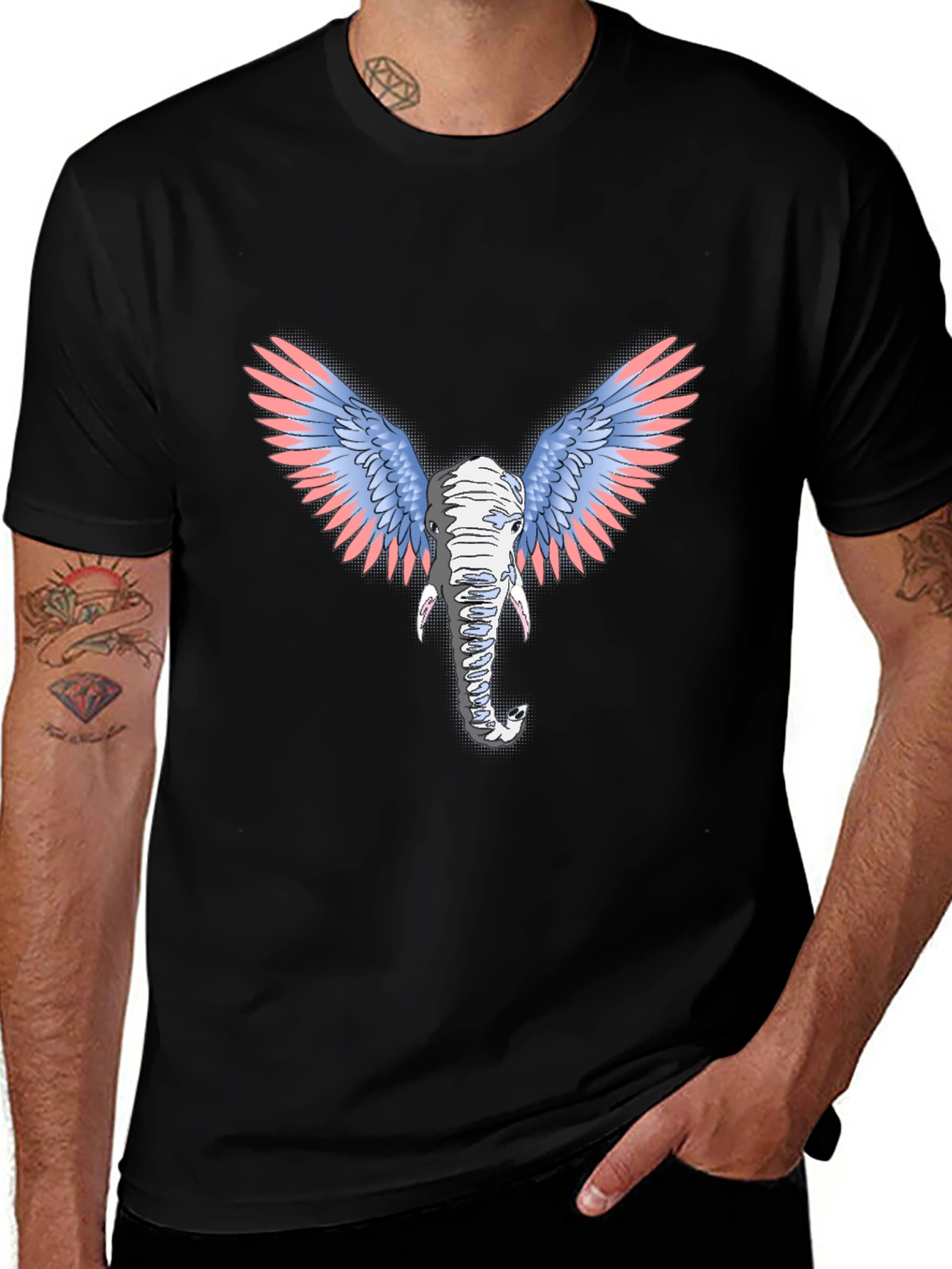 Variant 28 of Winged Elephant Graphic Tee