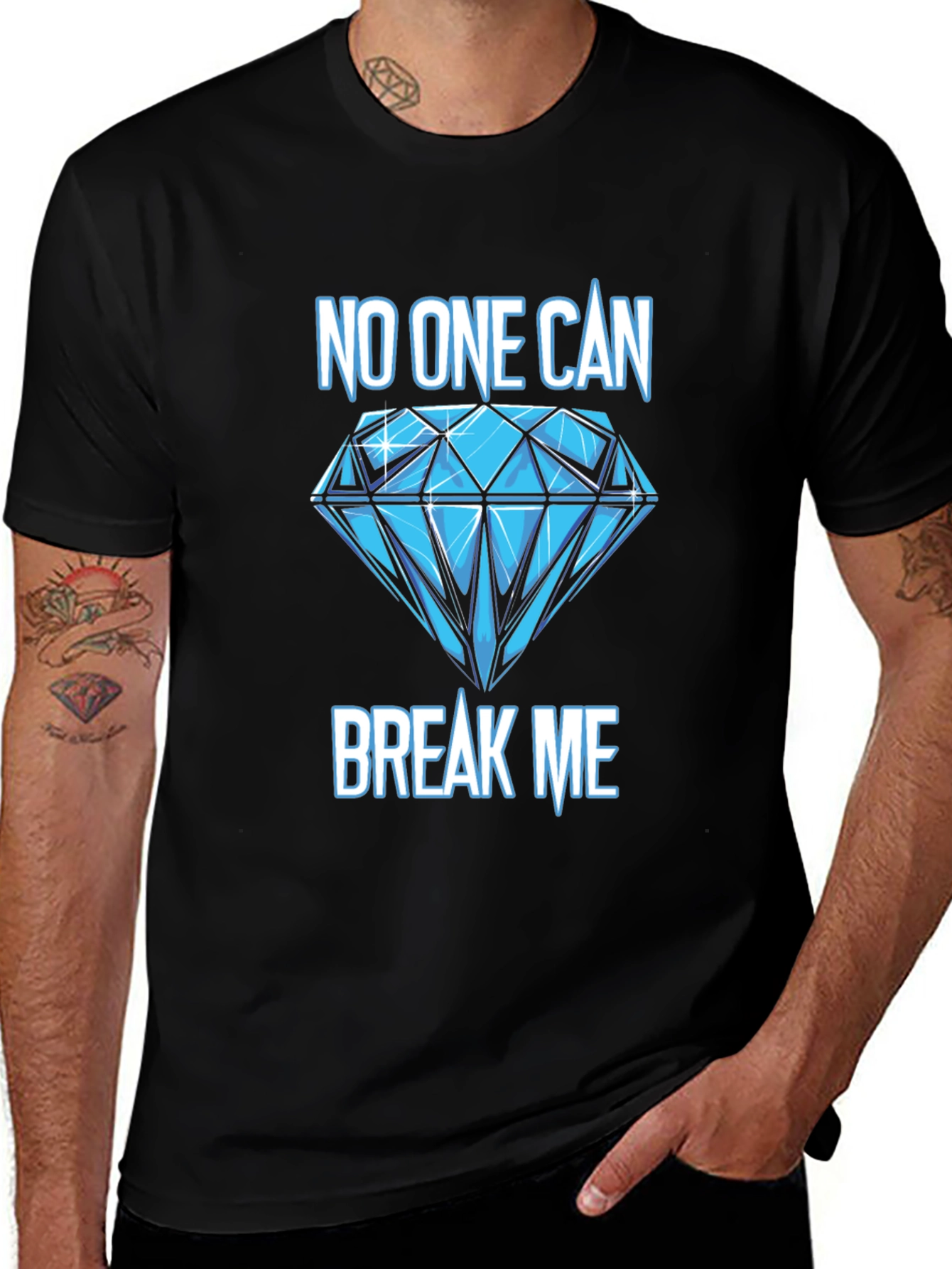 Variant 25 of Unbreakable Diamond Graphic Tee - Black