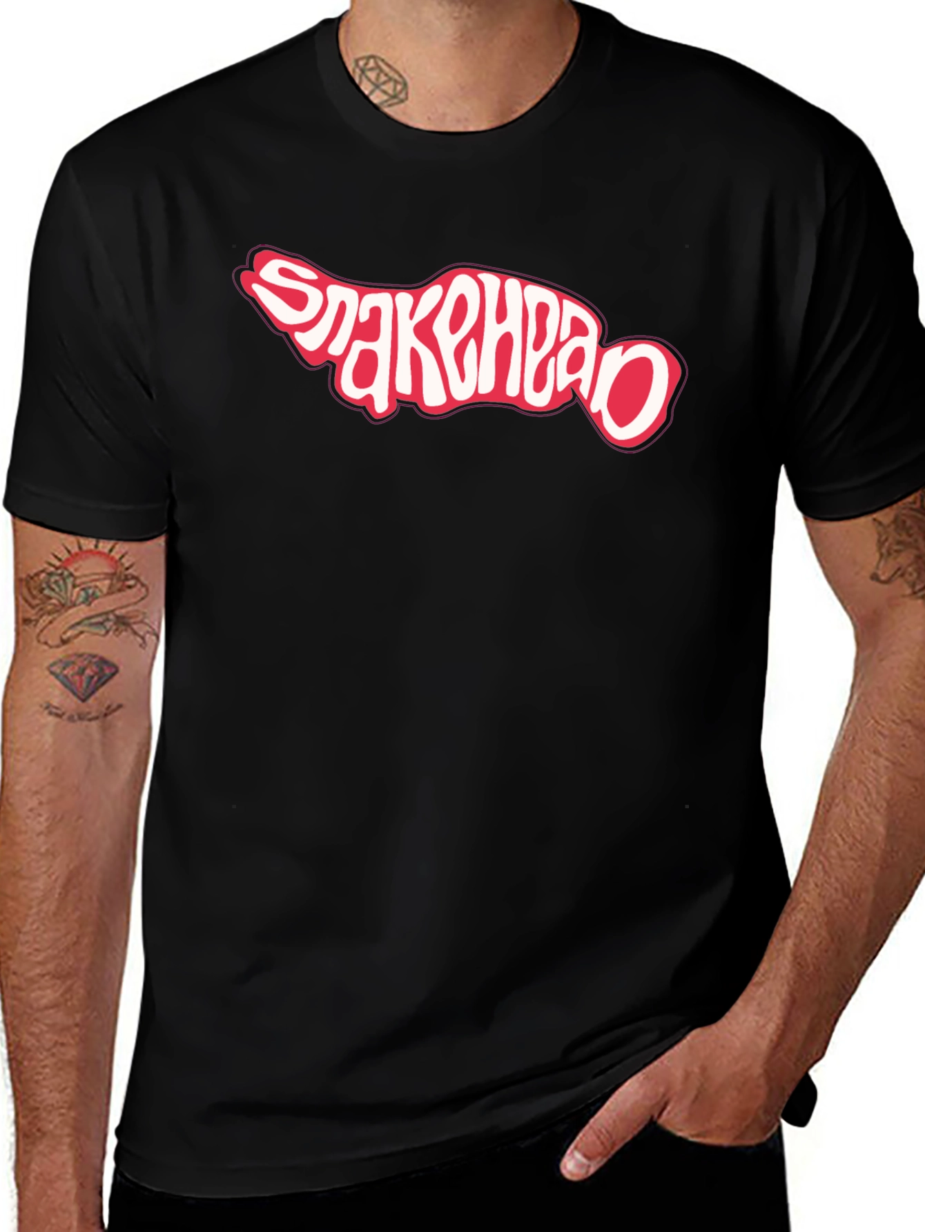 Variant 26 of Snakehead Red and White Graphic Tee