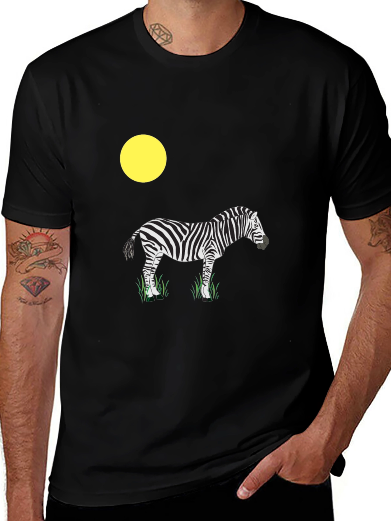 Variant 17 of Zebra Graphic Black T-Shirt