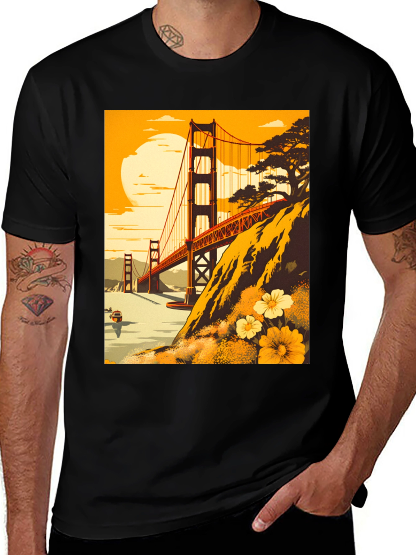 Variant 19 of Golden Gate Bridge Graphic Tee