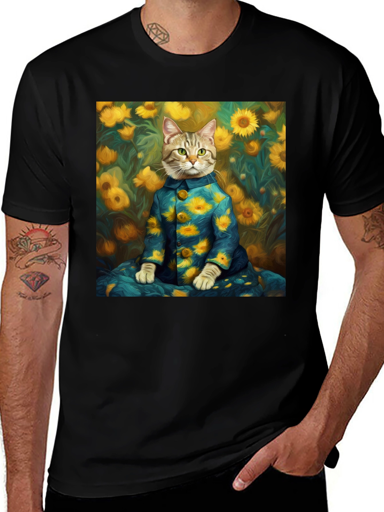 Variant 27 of Sunflower Cat T-Shirt