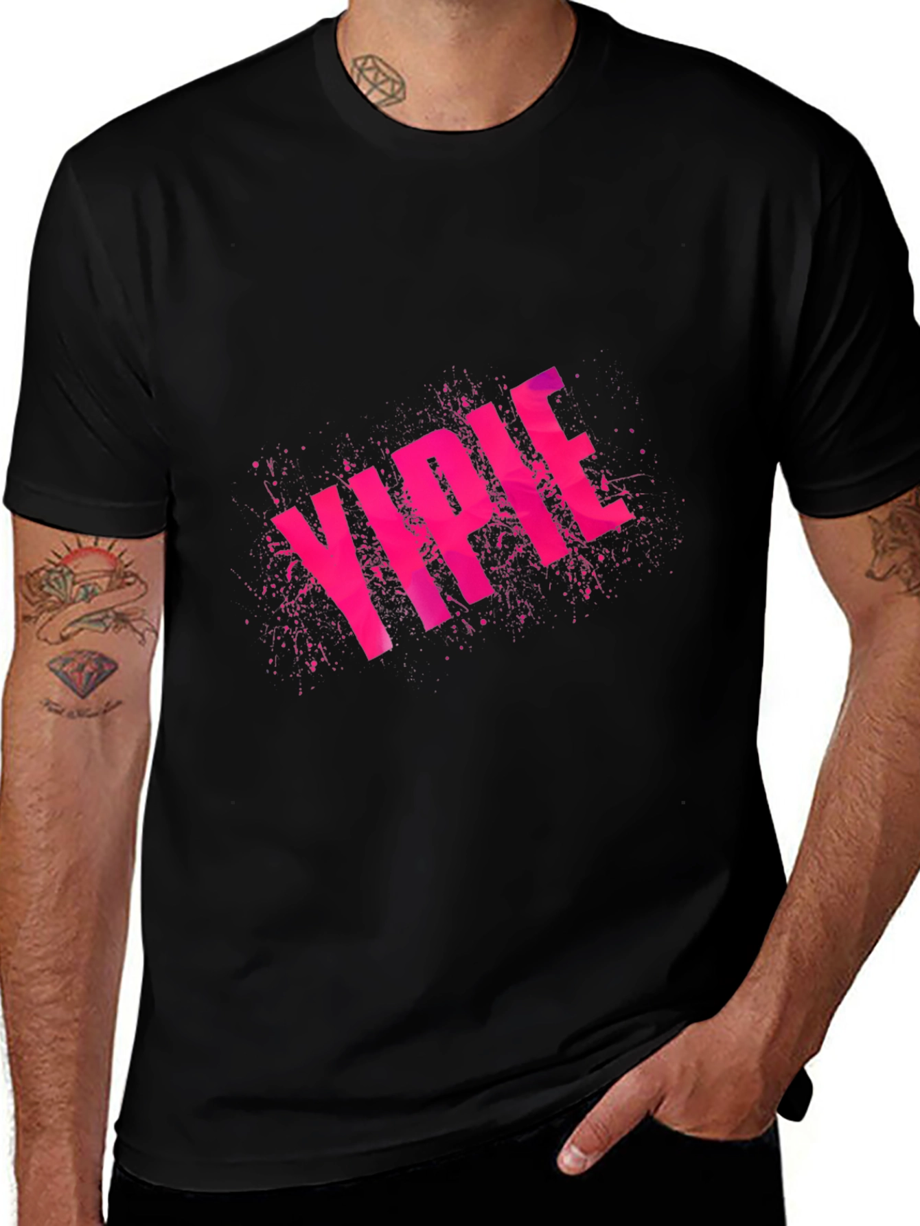 Variant 26 of YIPEE Graphic Tee - Funky Pink Design