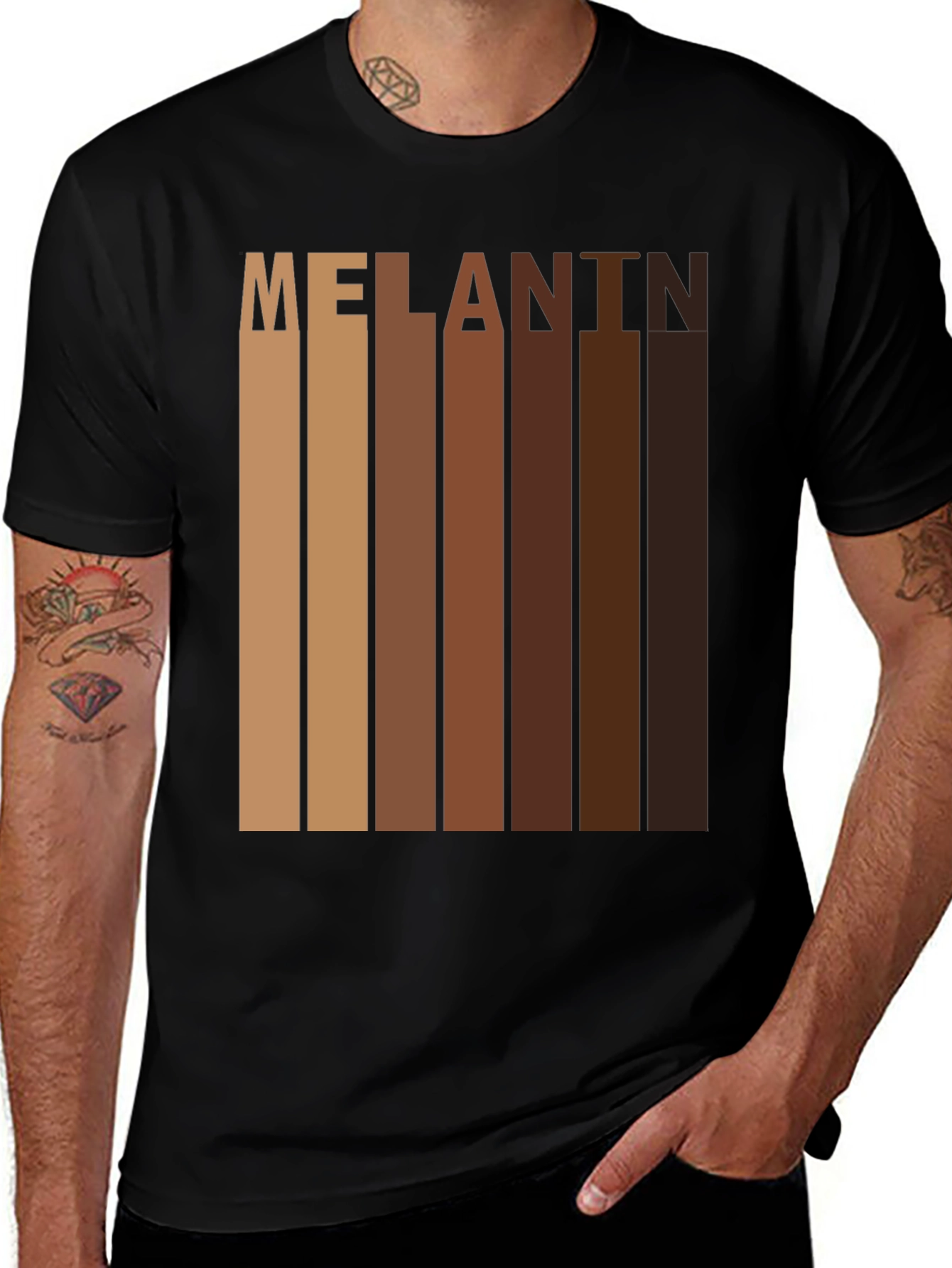 Variant 4 of Melanin Pride T-Shirt - Diverse Skin Tones