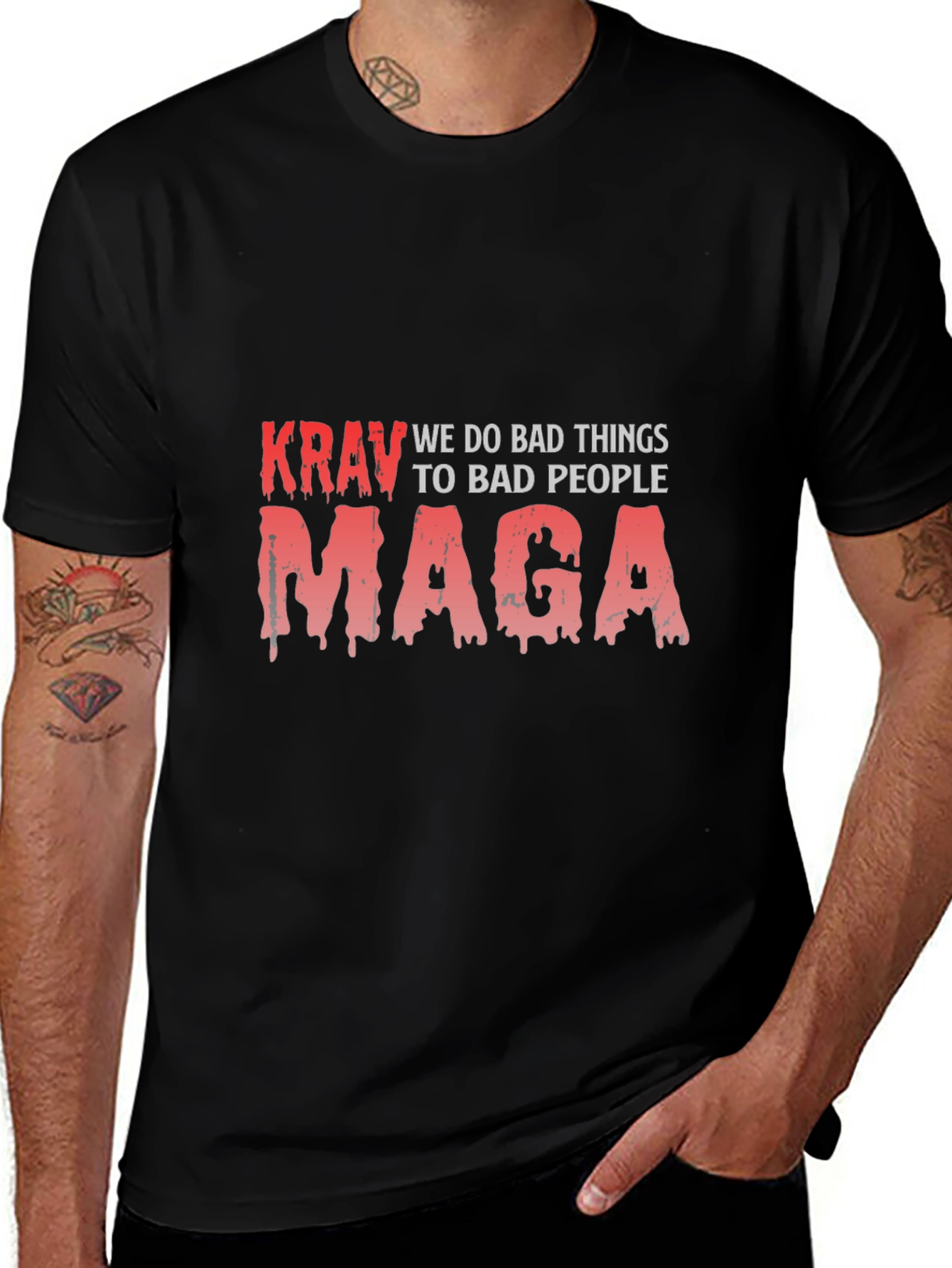 Krav Maga Tee - We Do Bad Things to Bad People Shirt