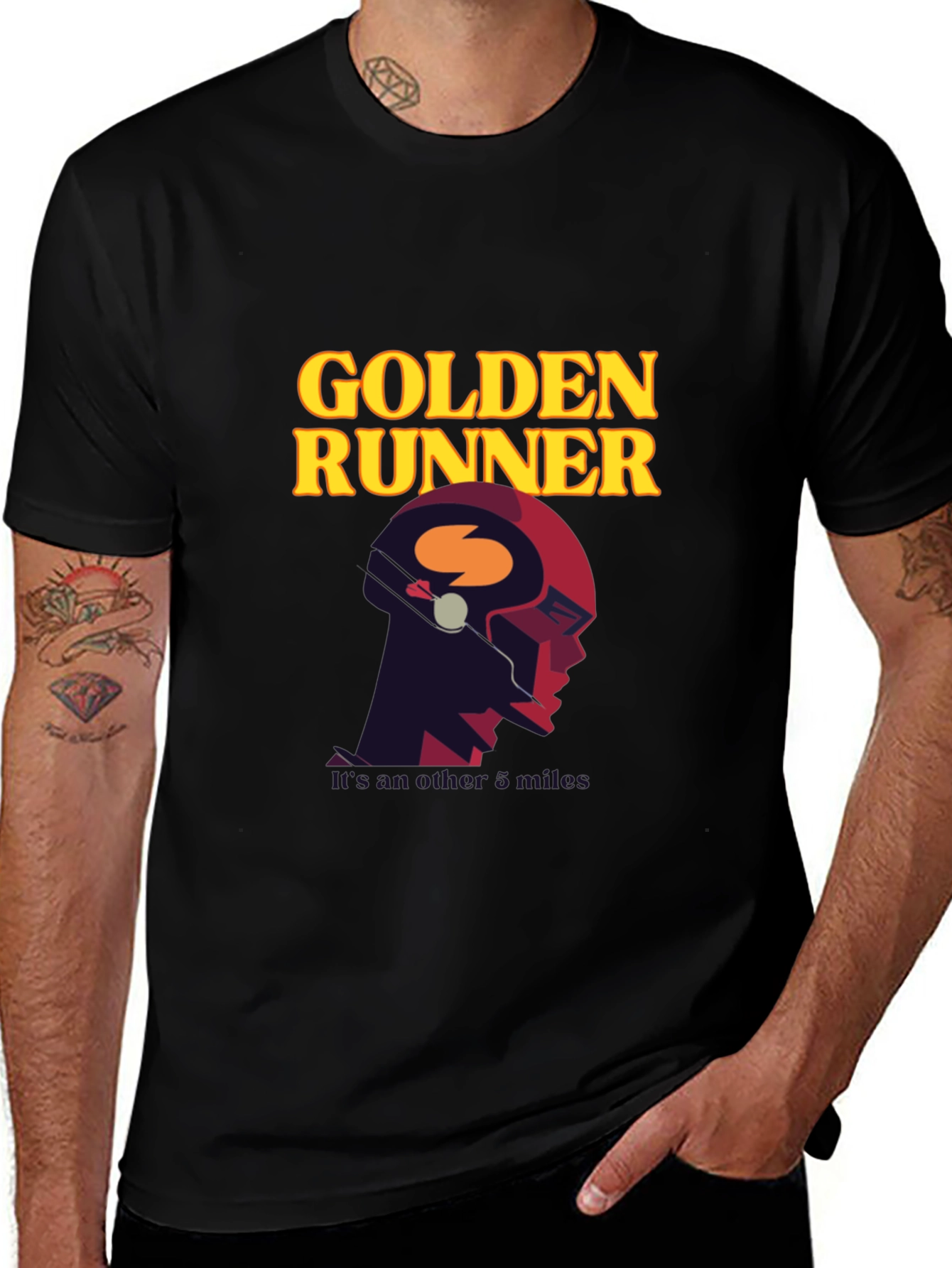 Variant 27 of Golden Runner Graphic T-Shirt
