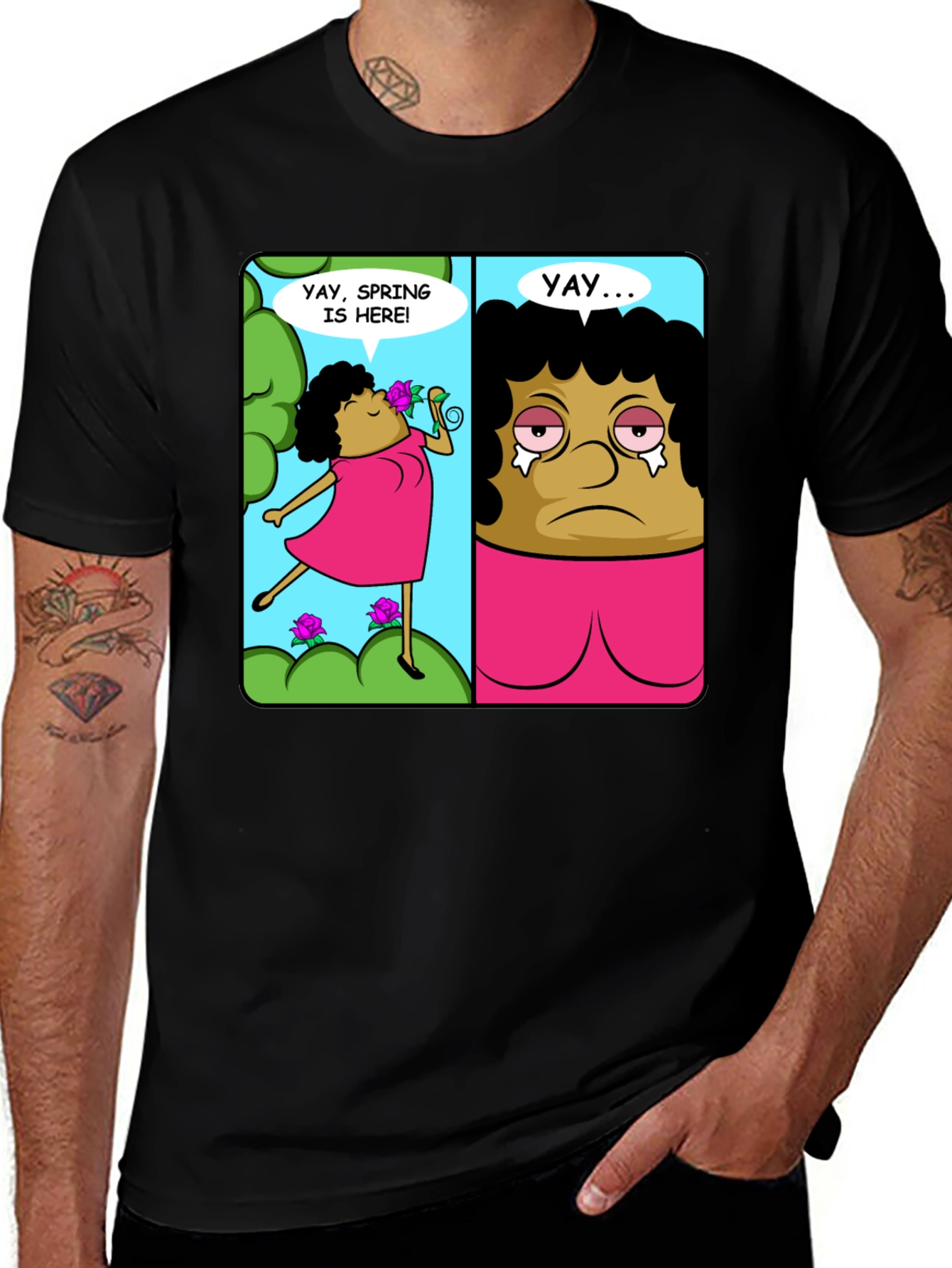 Variant 14 of Spring Comic T-Shirt - Funny Springtime Tee