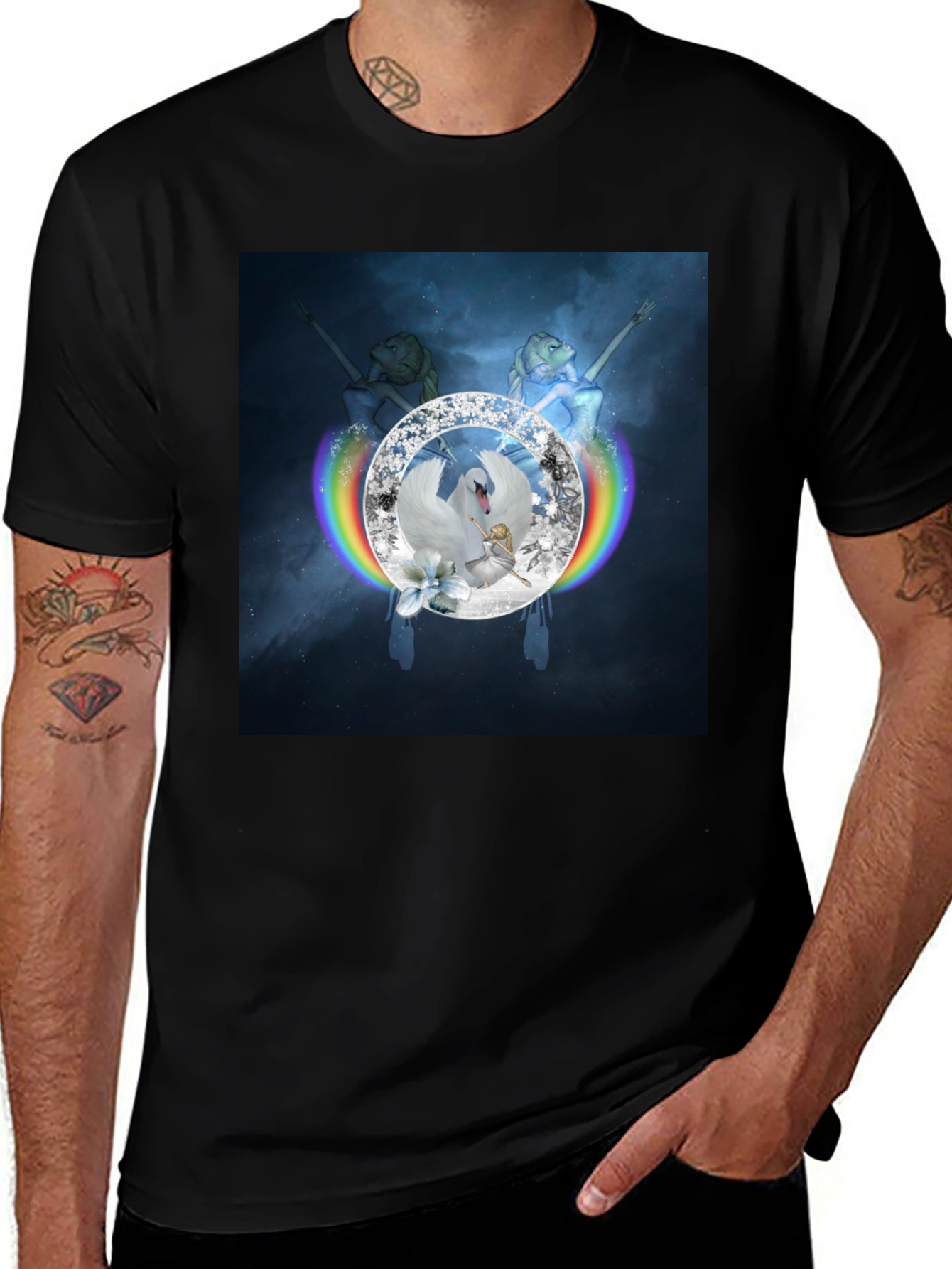 Variant 26 of Swan Lake Rainbow Diamond T-Shirt
