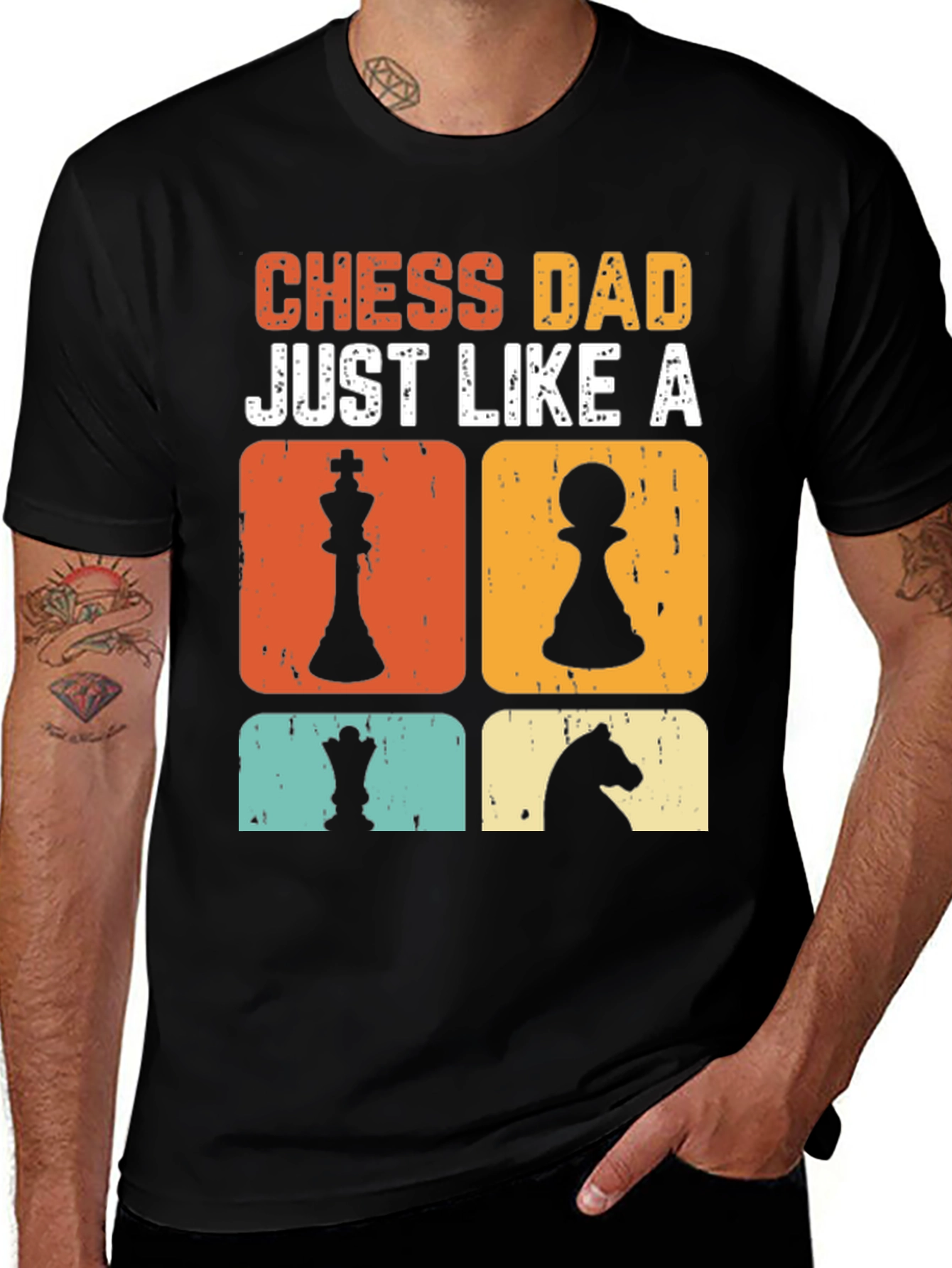 Variant 23 of Chess Dad Graphic T-Shirt