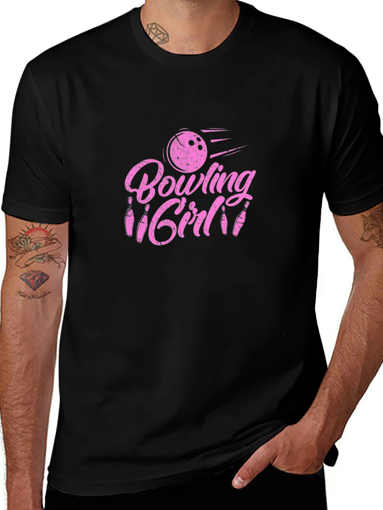 Variant 12 of Bowling Girl Graphic Tee - Women's Bowling Shirt