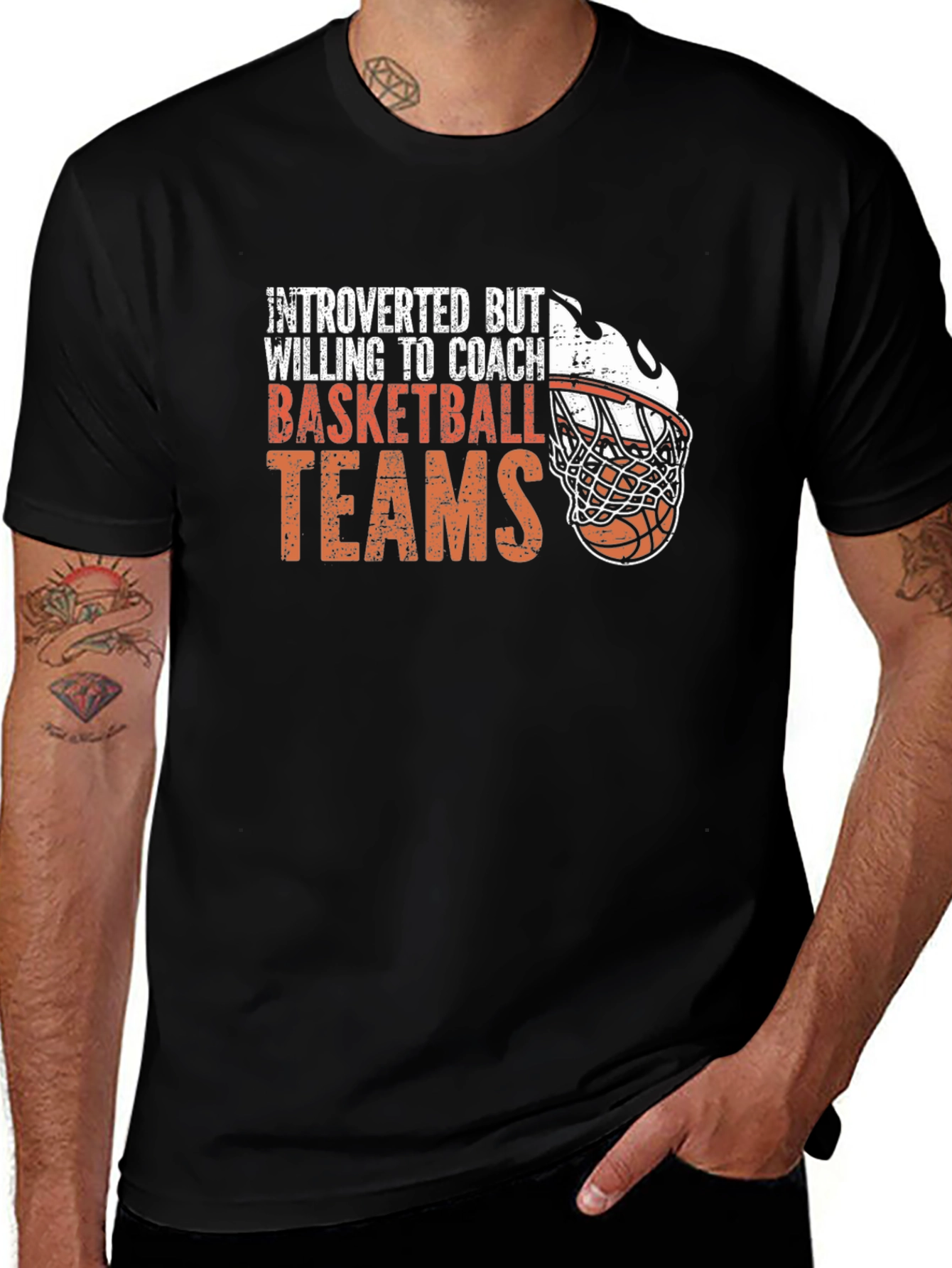 Variant 28 of Introverted Basketball Coach T-Shirt