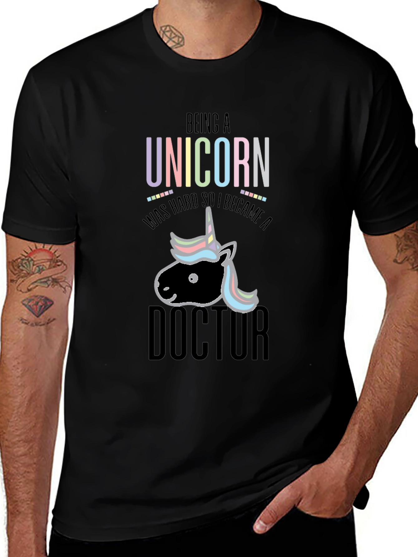 Variant 3 of Unicorn Doctor Graphic T-Shirt